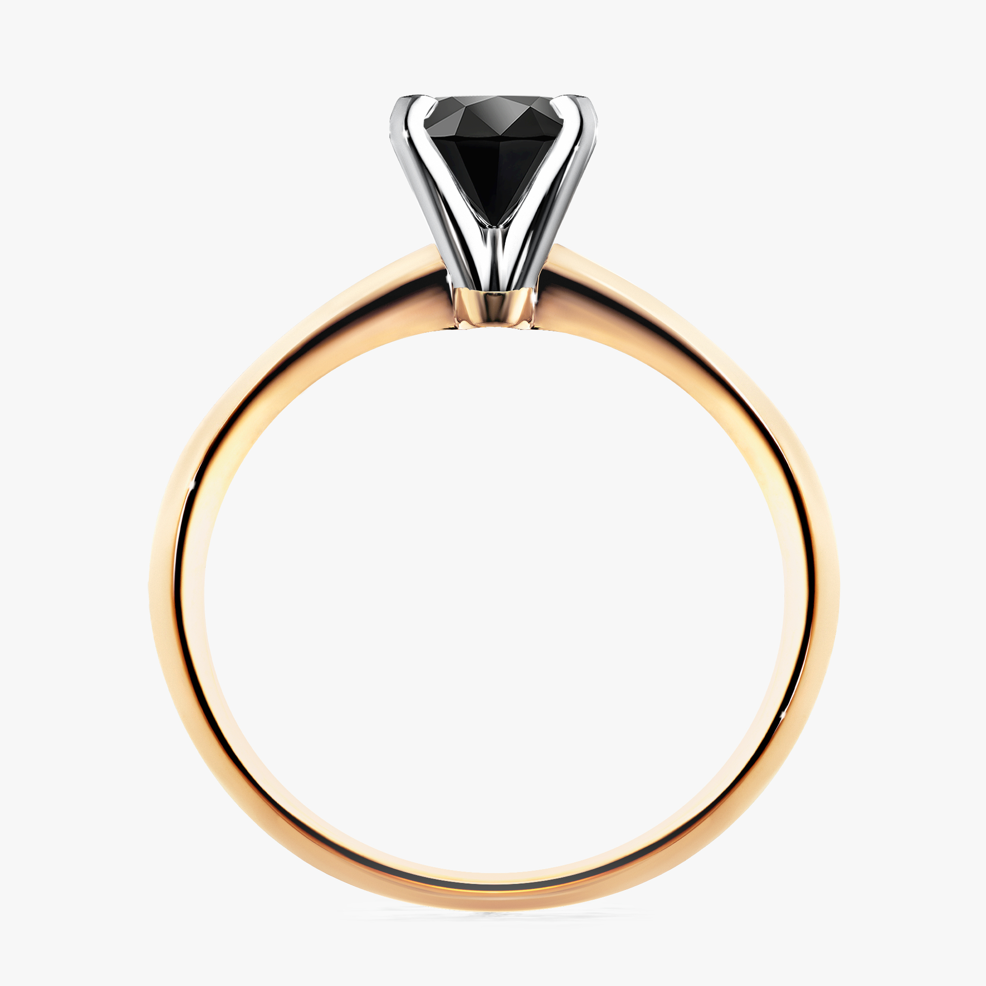 Pierścionek zaręczynowy My Angel z żółtego złota z czarnym diamentem 1,00ct