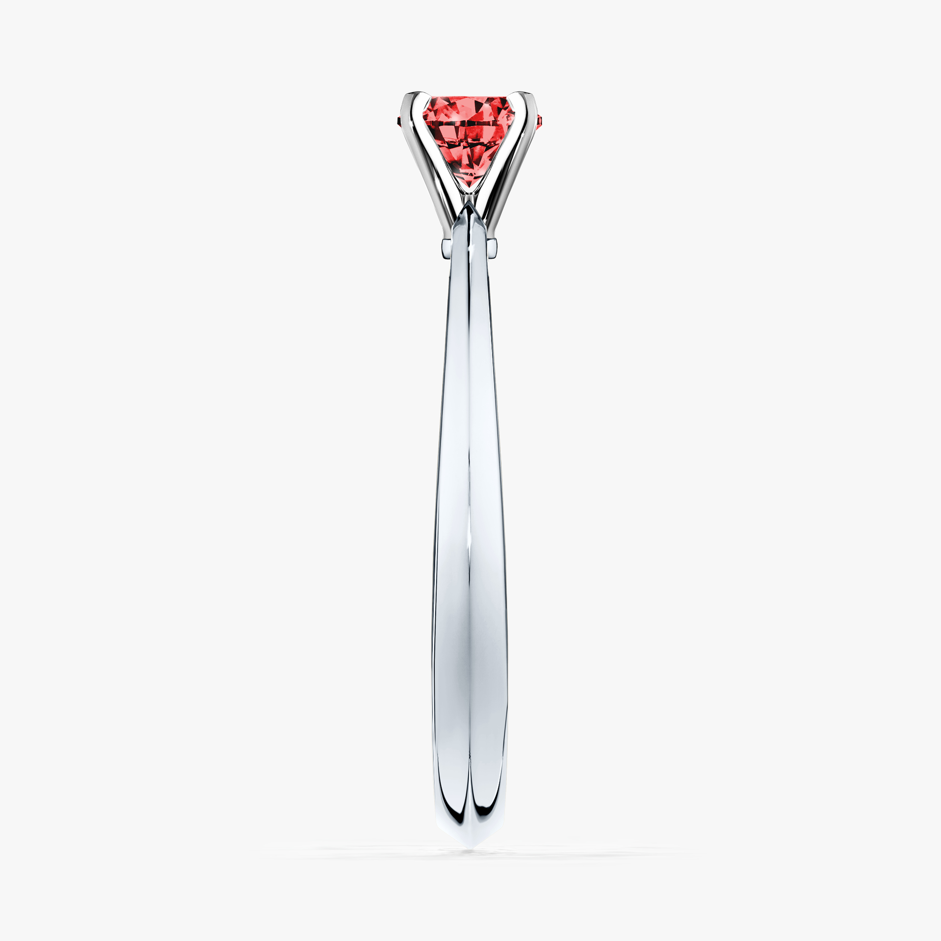 Pierścionek zaręczynowy My Angel z białego złota z czerwonym diamentem 0,17ct