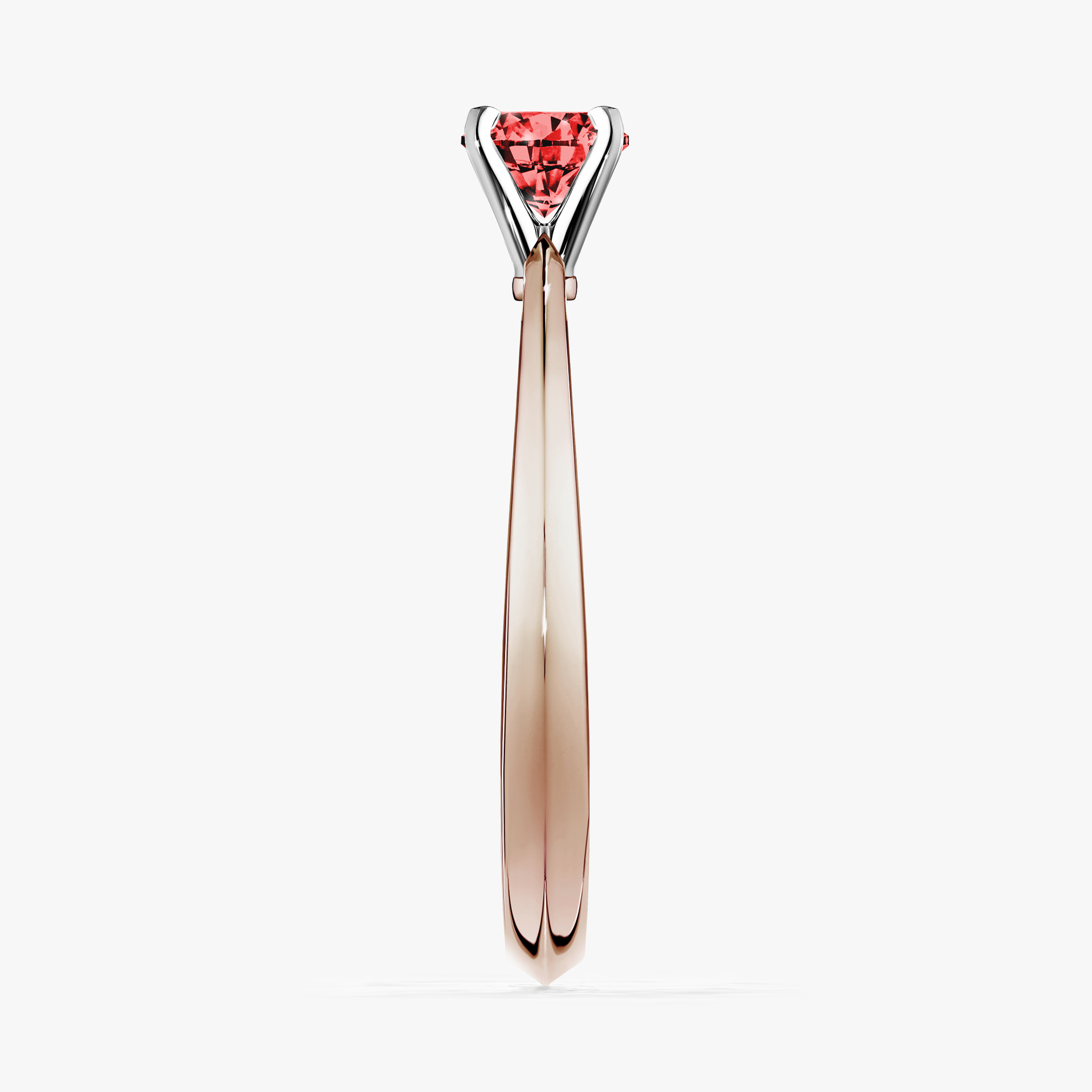 Pierścionek zaręczynowy My Angel z różowego złota z czerwonym diamentem 0,17ct