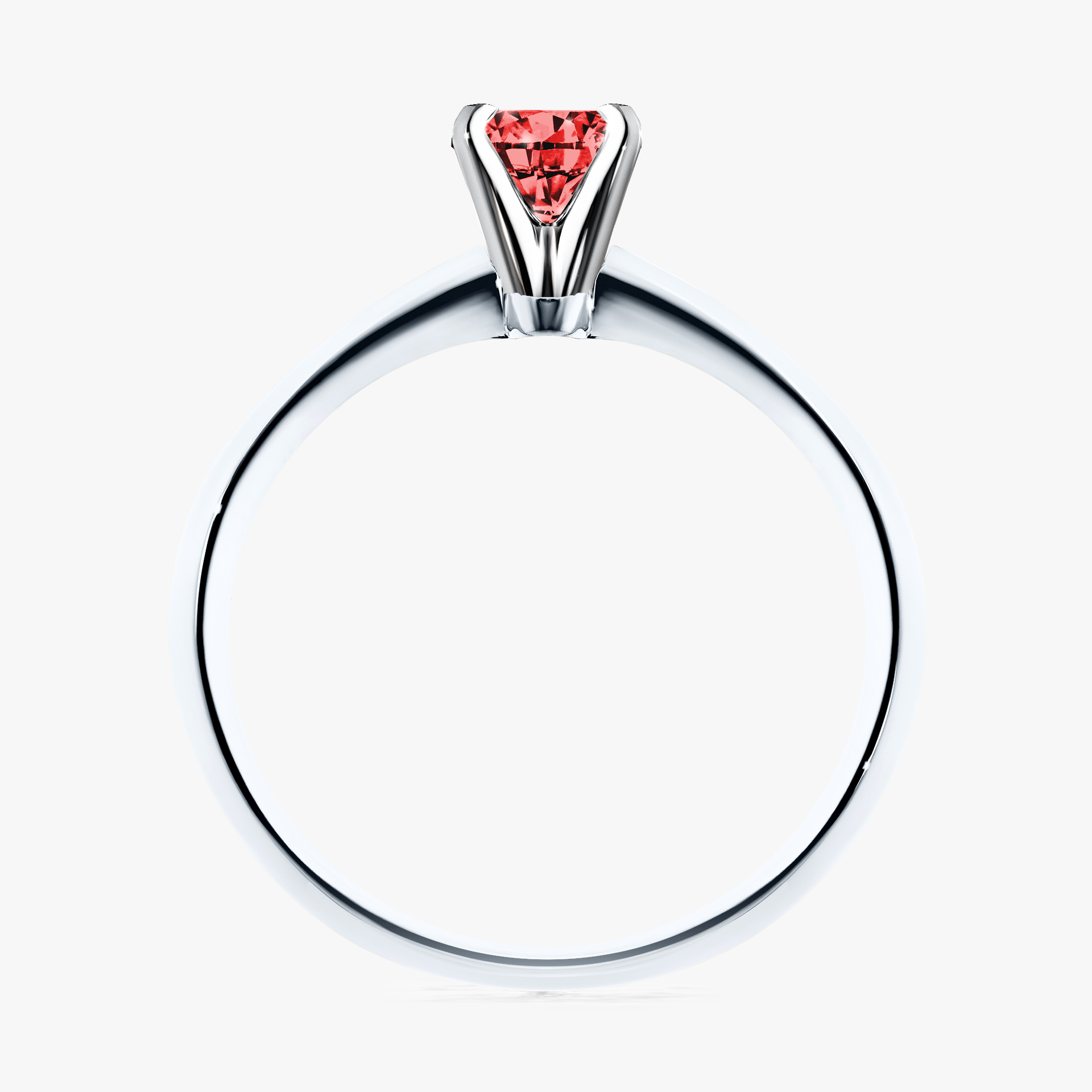 Pierścionek zaręczynowy My Angel z białego złota z czerwonym diamentem 0,25ct