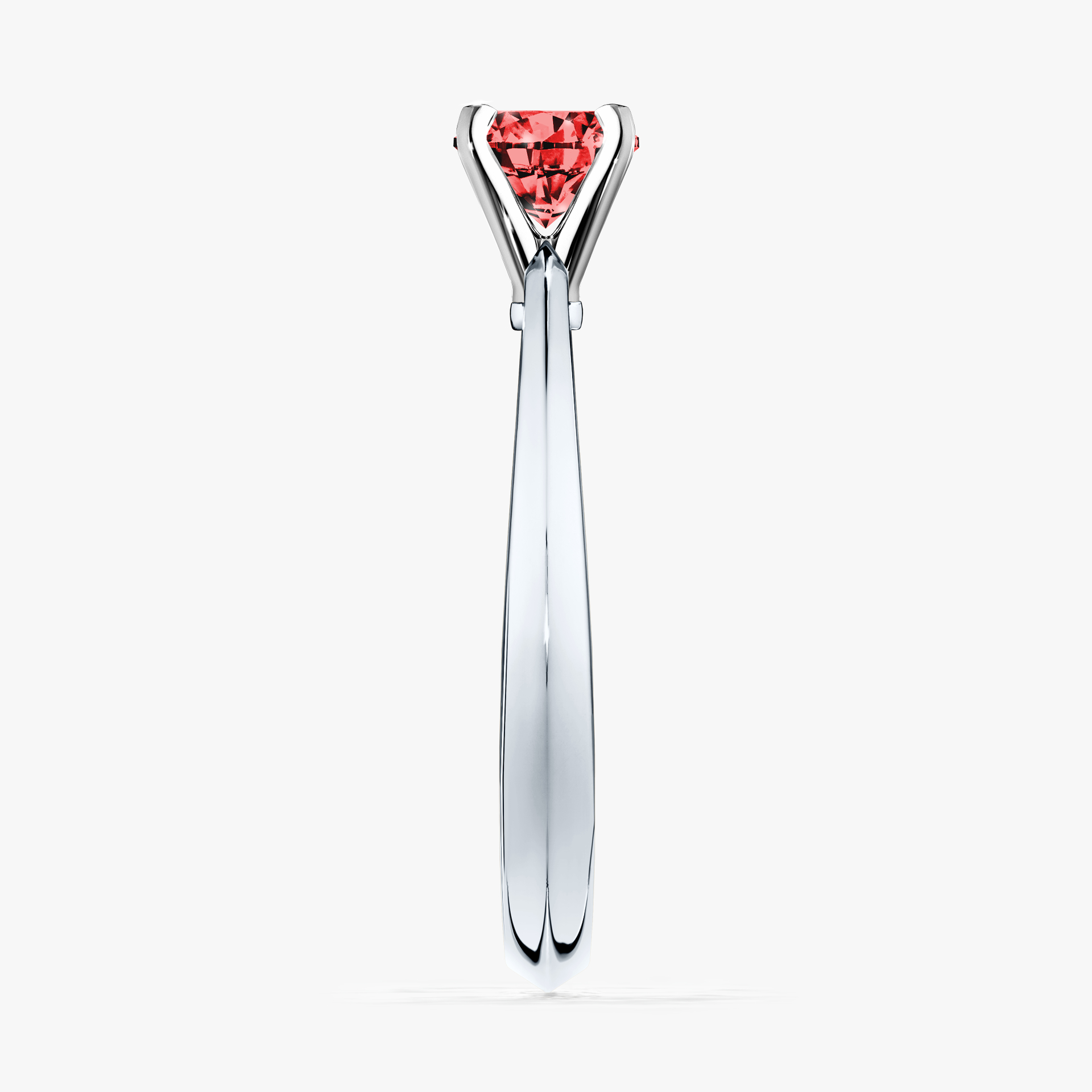 Pierścionek zaręczynowy My Angel z białego złota z czerwonym diamentem 0,25ct