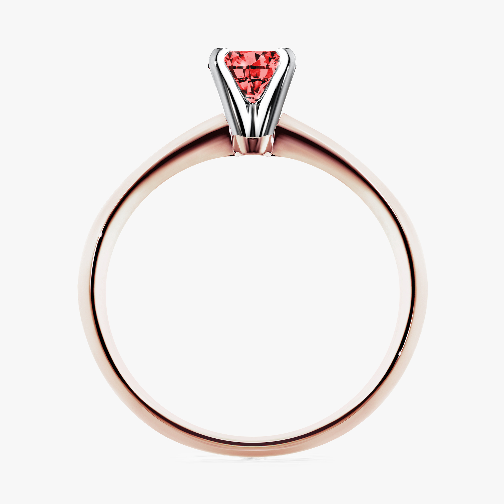 Pierścionek zaręczynowy My Angel z różowego złota z czerwonym diamentem 0,25ct