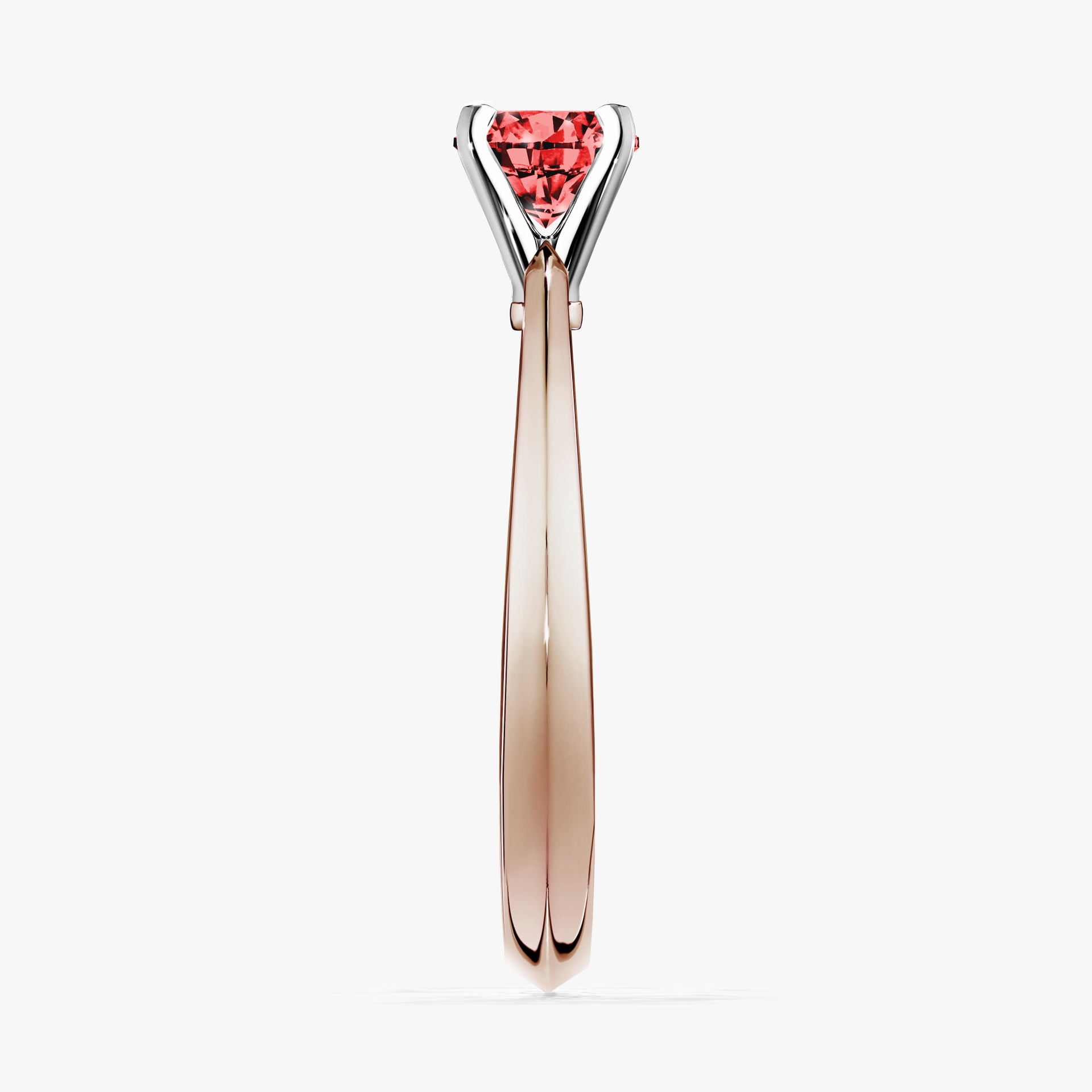 Pierścionek zaręczynowy My Angel z różowego złota z czerwonym diamentem 0,25ct