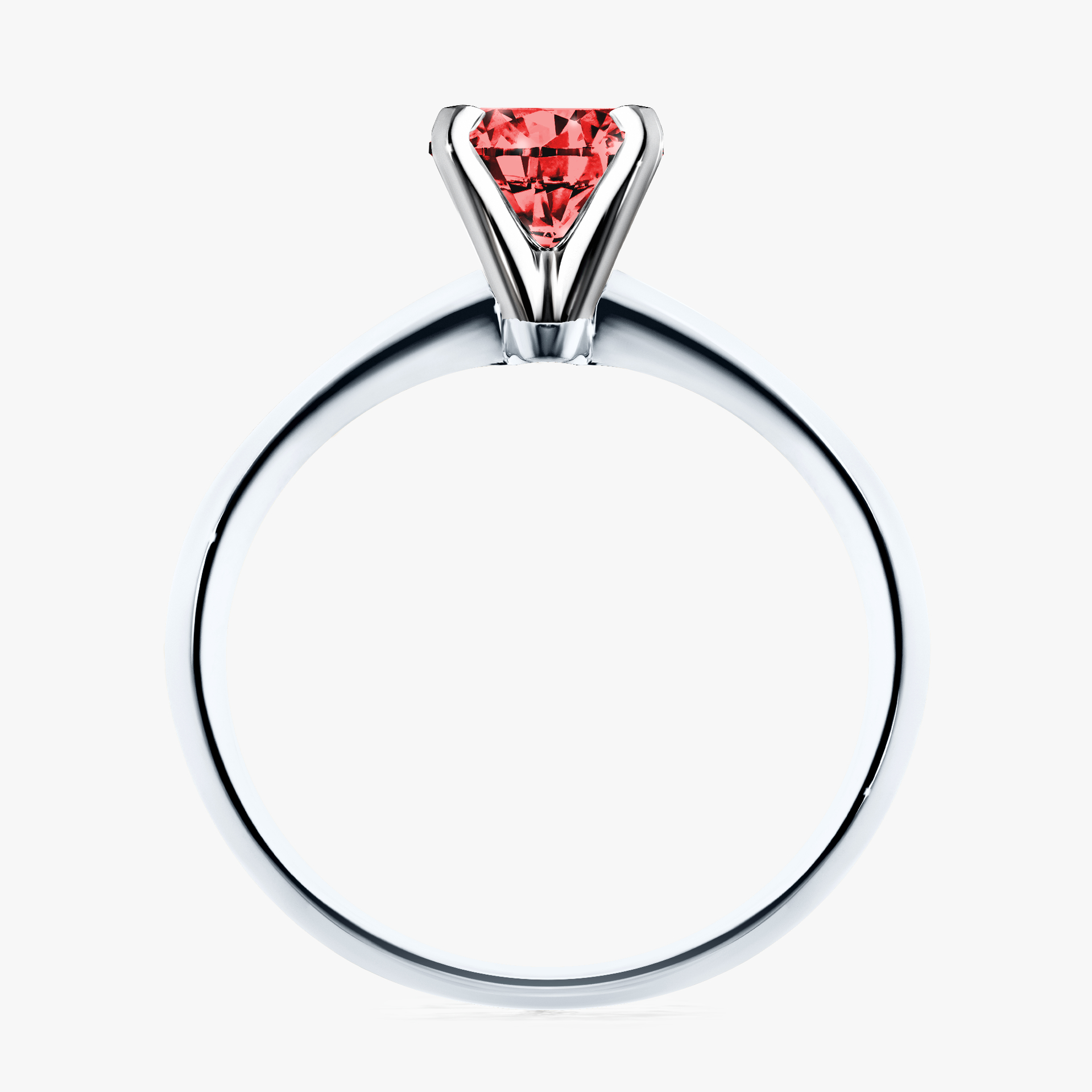 Pierścionek zaręczynowy My Angel z białego złota z czerwonym diamentem 0,80ct