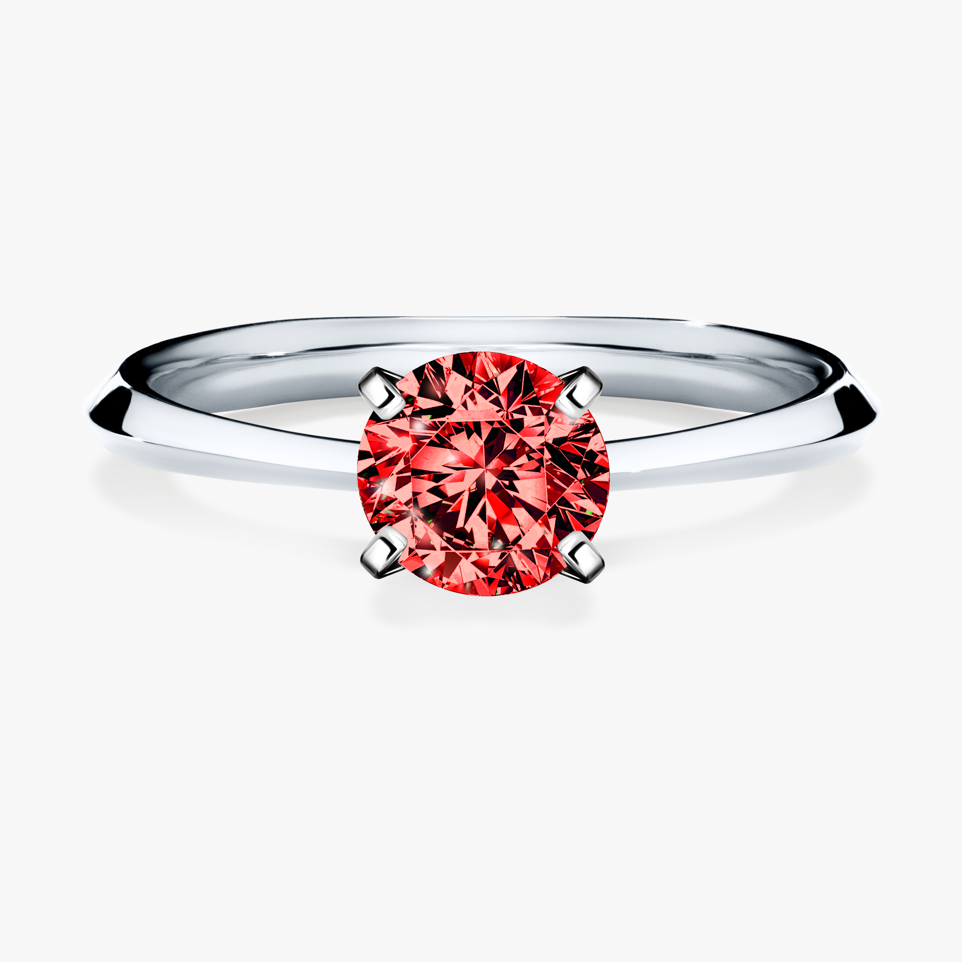 Pierścionek zaręczynowy My Angel z białego złota z czerwonym diamentem 1,00ct
