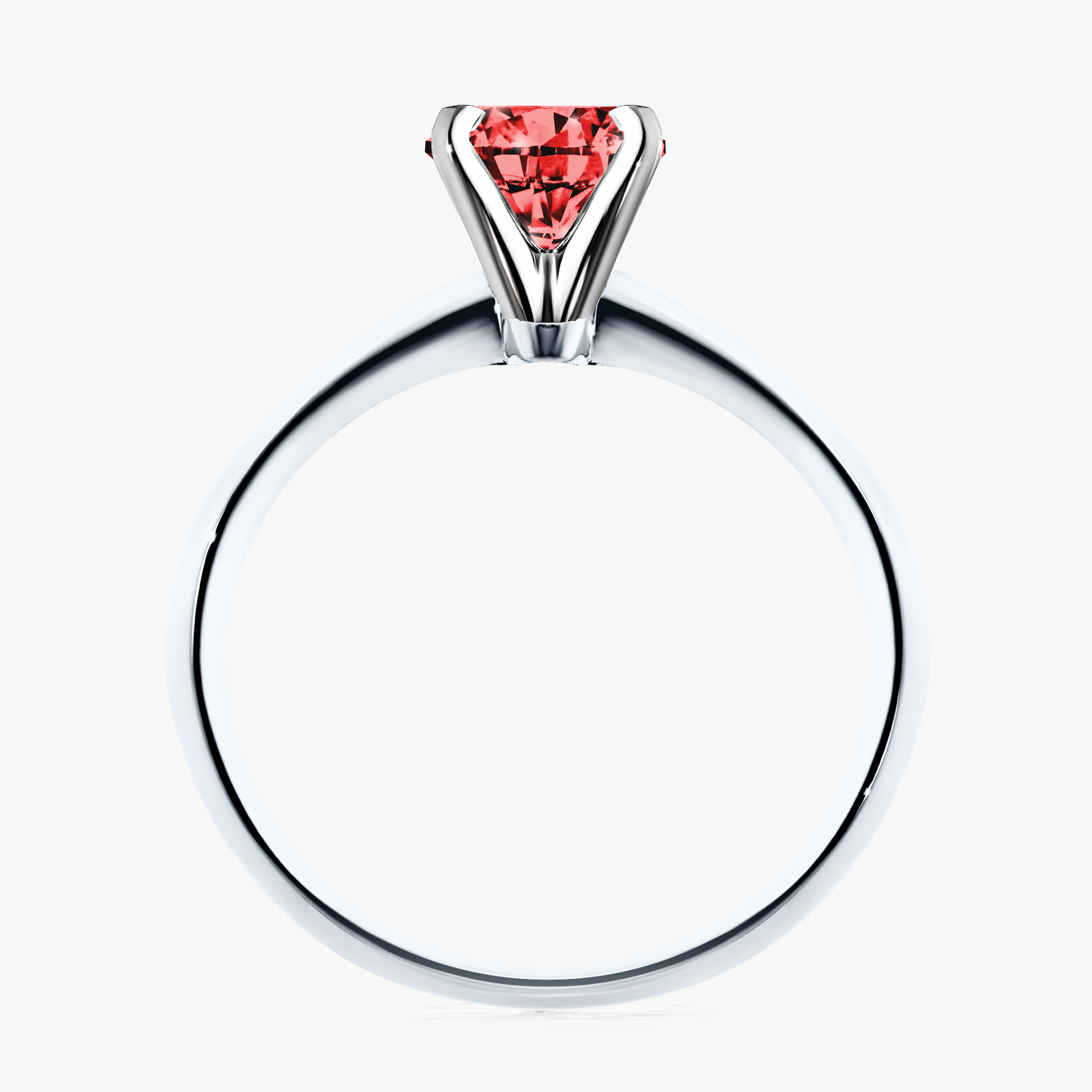 Pierścionek zaręczynowy My Angel z białego złota z czerwonym diamentem 1,00ct