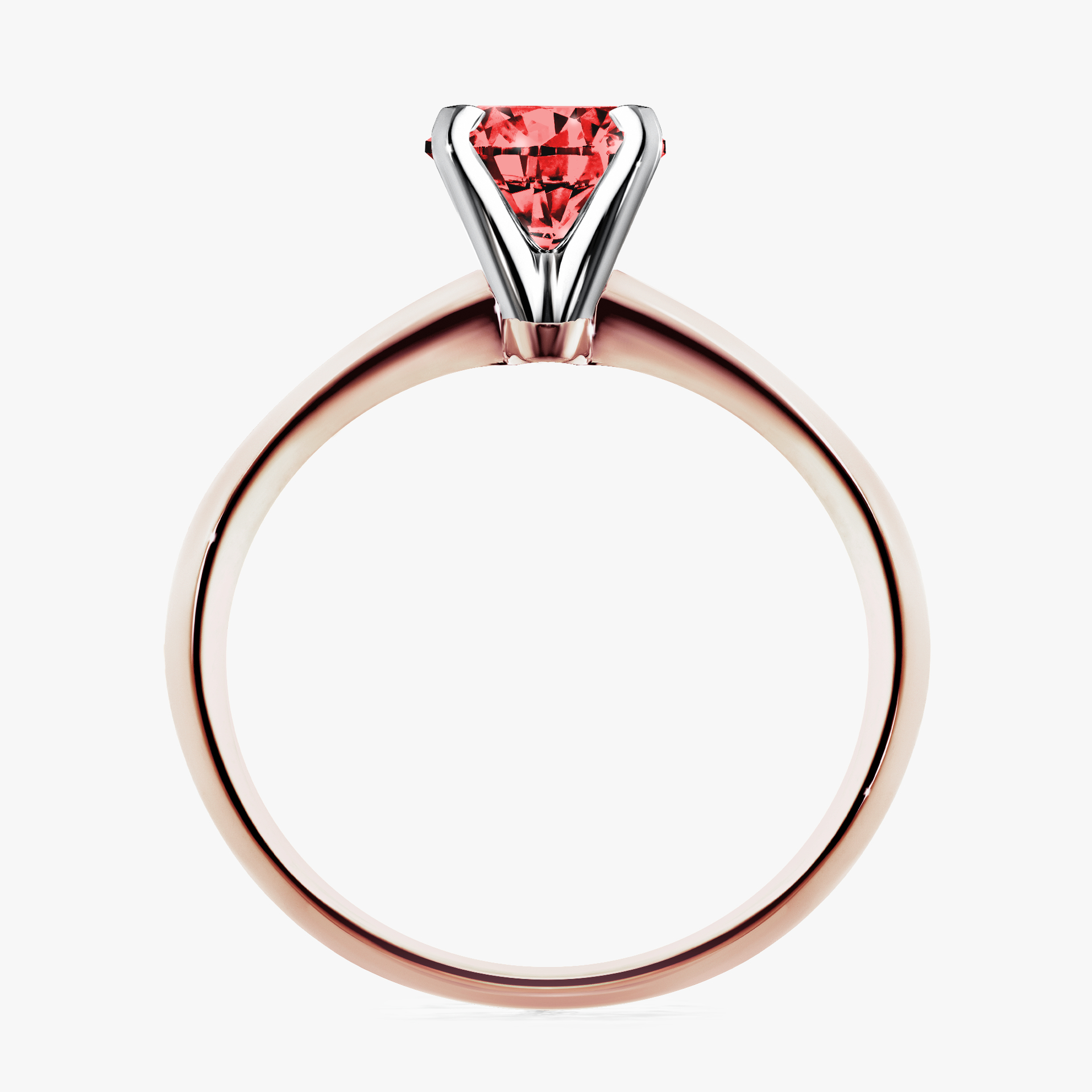 Pierścionek zaręczynowy My Angel z różowego złota z czerwonym diamentem 1,00ct