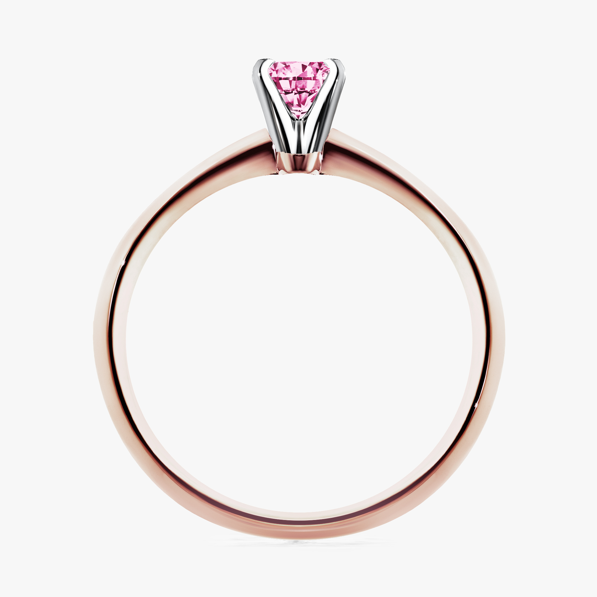 Pierścionek zaręczynowy My Angel z różowego złota z różowym diamentem 0,17ct
