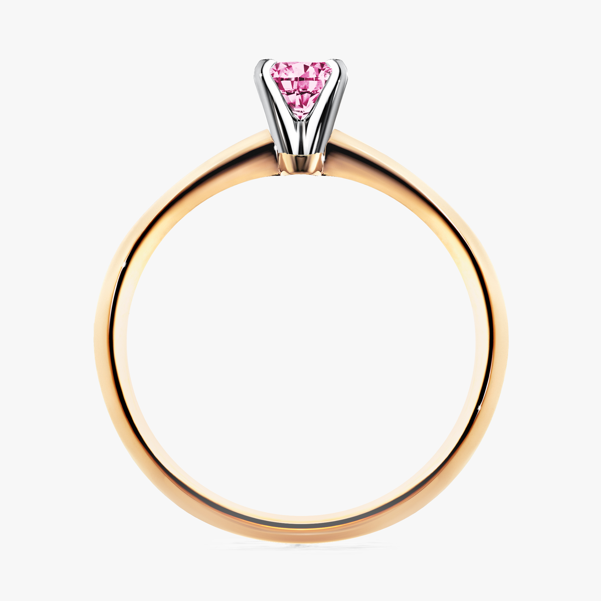 Pierścionek zaręczynowy My Angel z żółtego złota z różowym diamentem 0,17ct