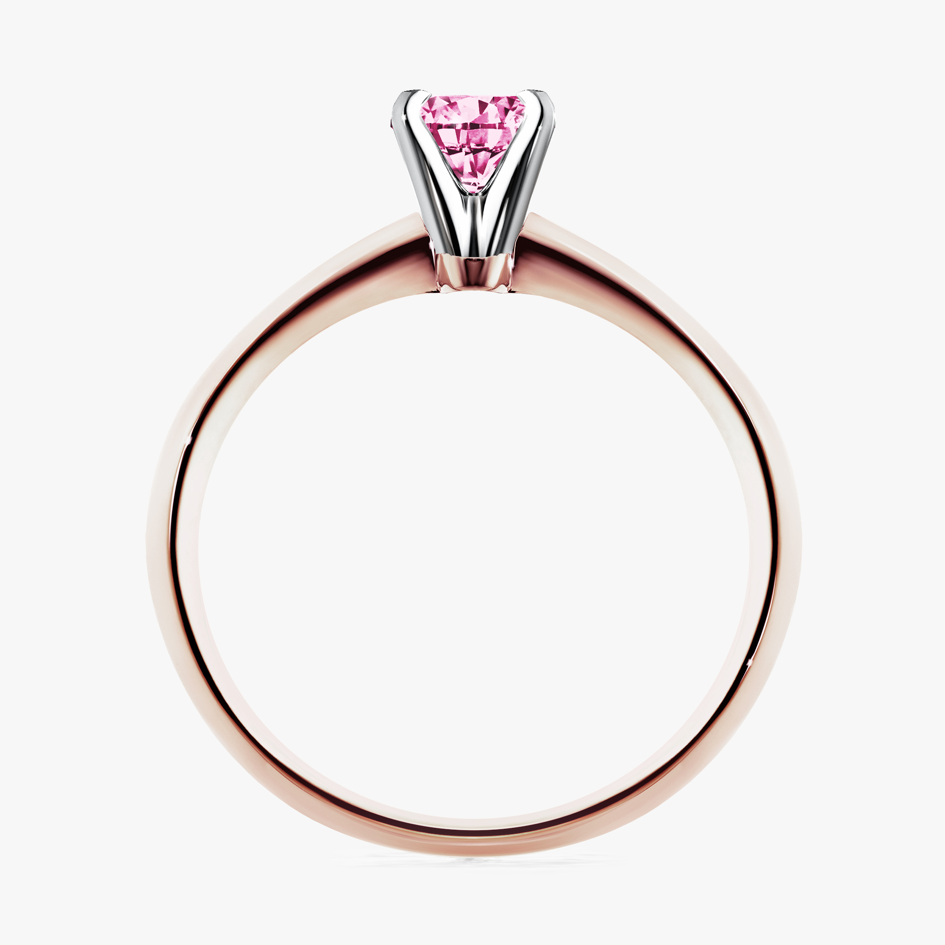 Pierścionek zaręczynowy My Angel z różowego złota z różowym diamentem 0,25ct