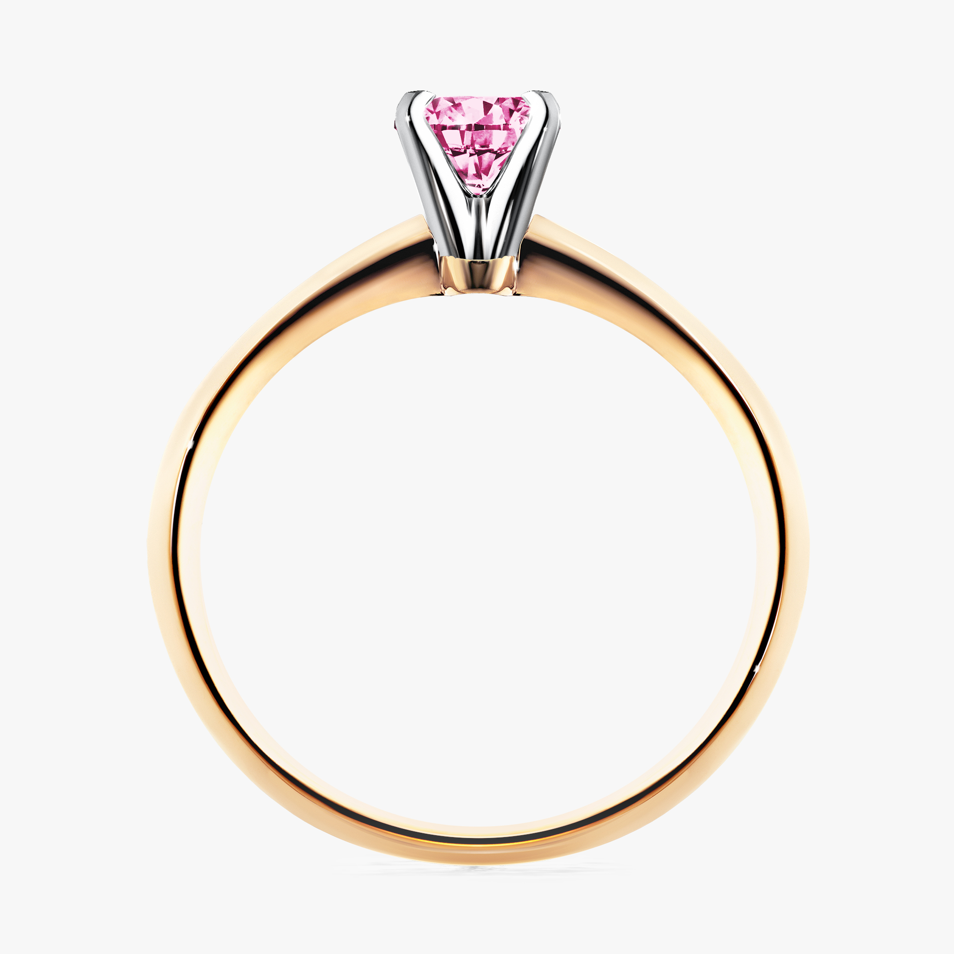 Pierścionek zaręczynowy My Angel z żółtego złota z różowym diamentem 0,25ct