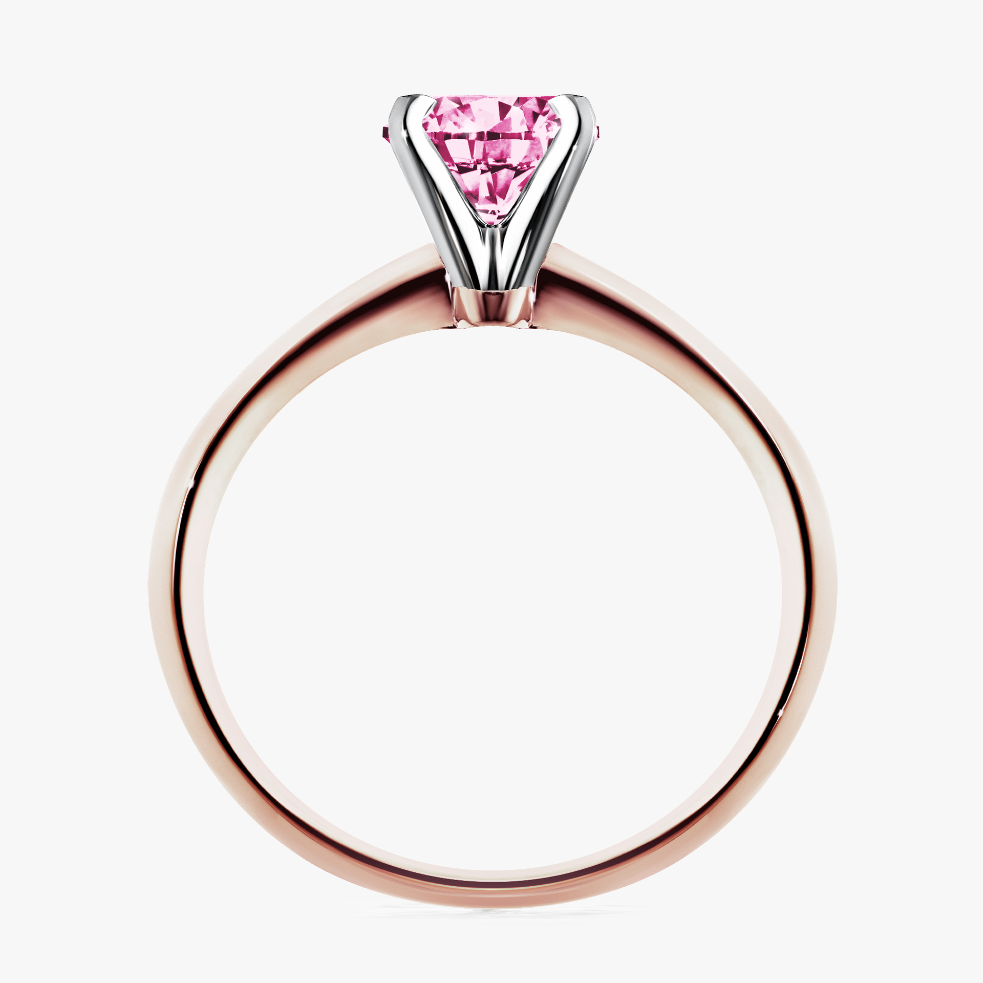 Pierścionek zaręczynowy My Angel z różowego złota z różowym diamentem 1,00ct