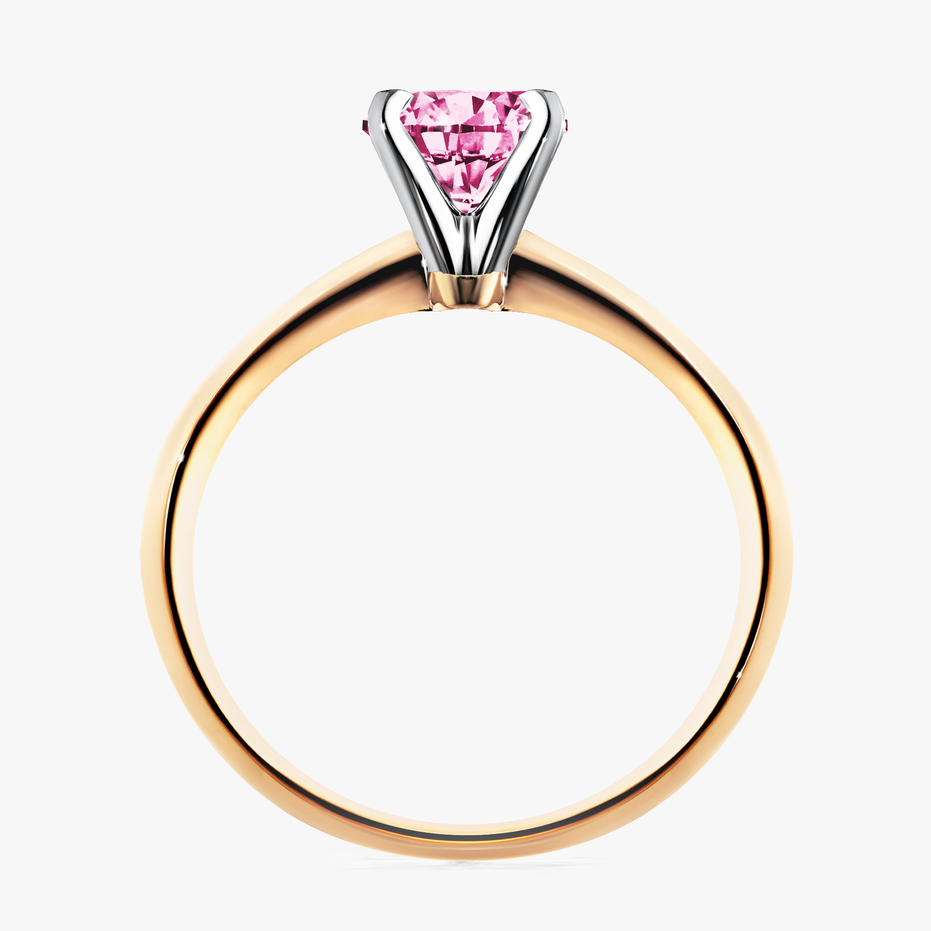 Pierścionek zaręczynowy My Angel z żółtego złota z różowym diamentem 1,00ct