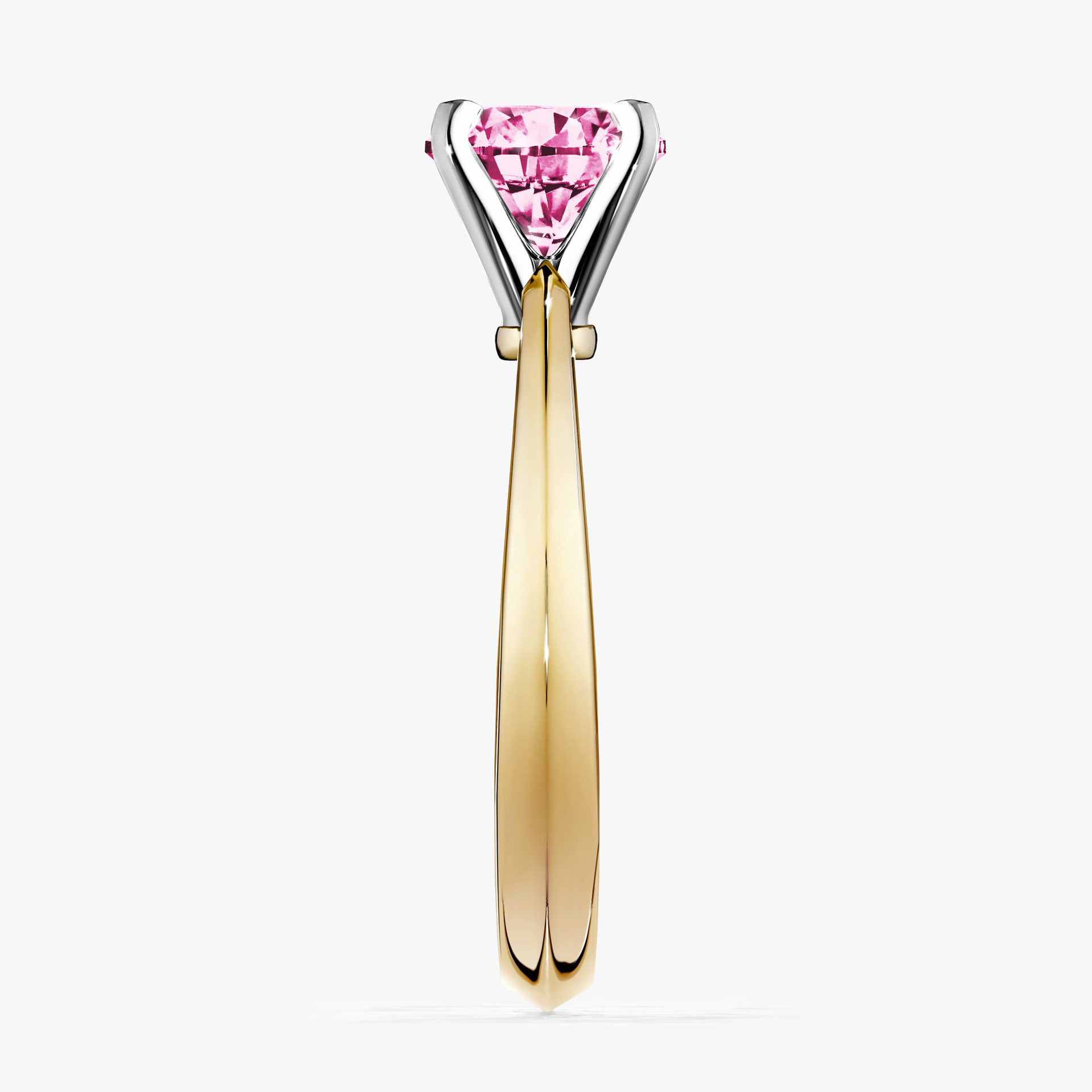 Pierścionek zaręczynowy My Angel z żółtego złota z różowym diamentem 1,00ct