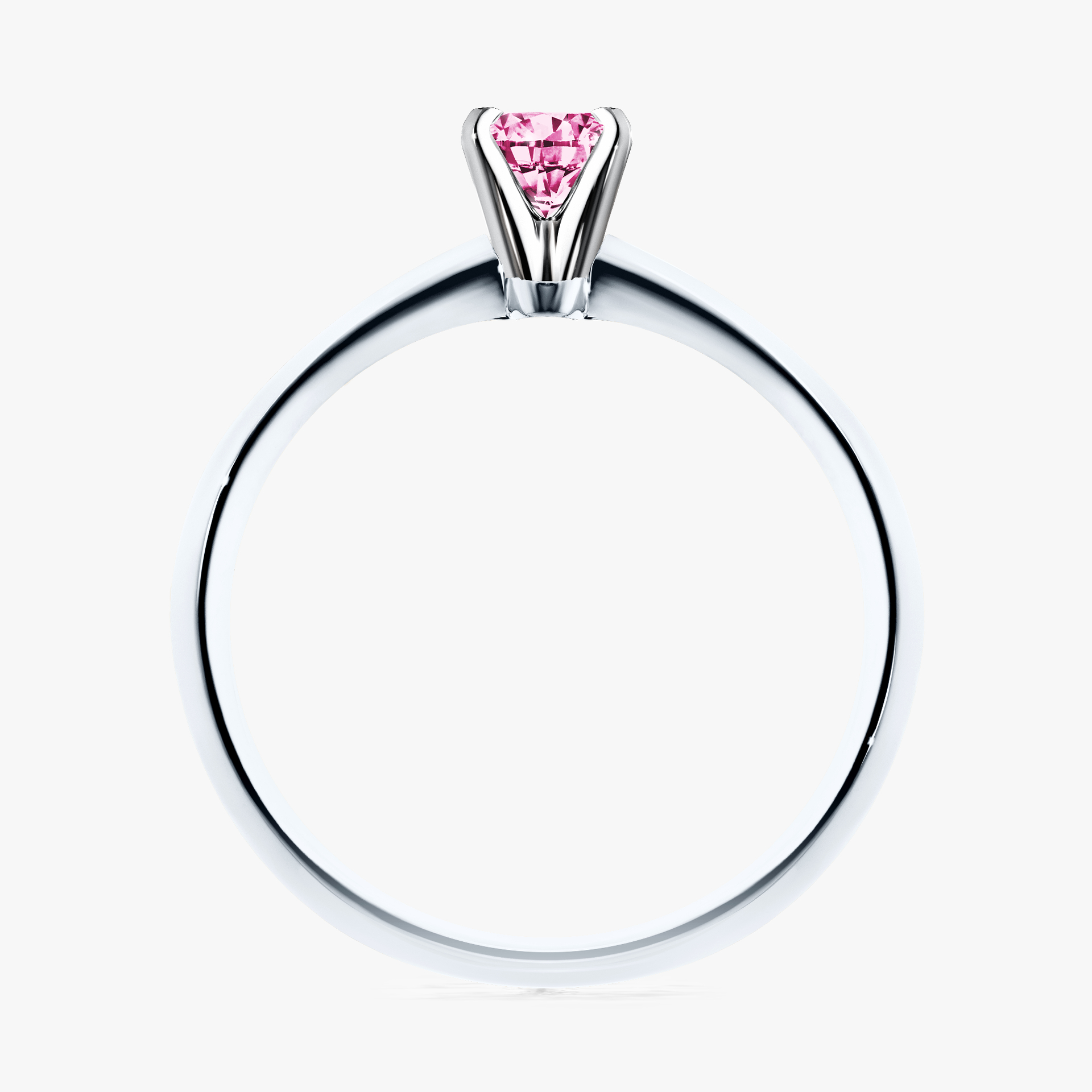 Pierścionek zaręczynowy My Angel z białego złota z różowym diamentem 0,17ct