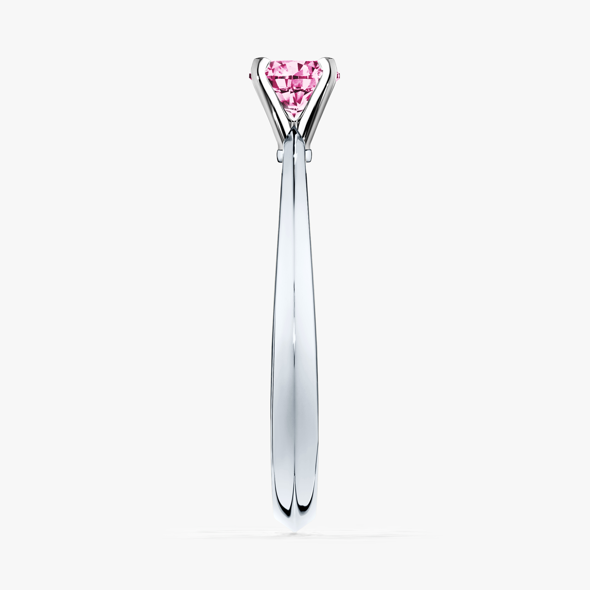 Pierścionek zaręczynowy My Angel z białego złota z różowym diamentem 0,17ct
