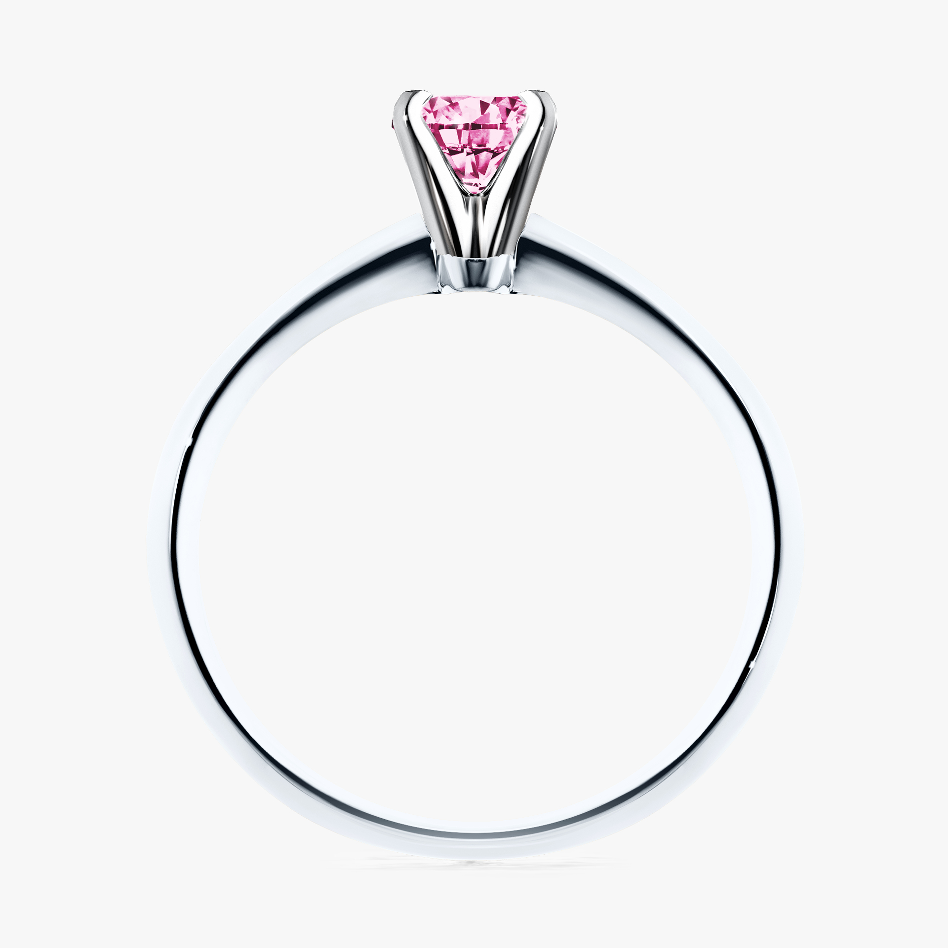 Pierścionek zaręczynowy My Angel z białego złota z różowym diamentem 0,25ct