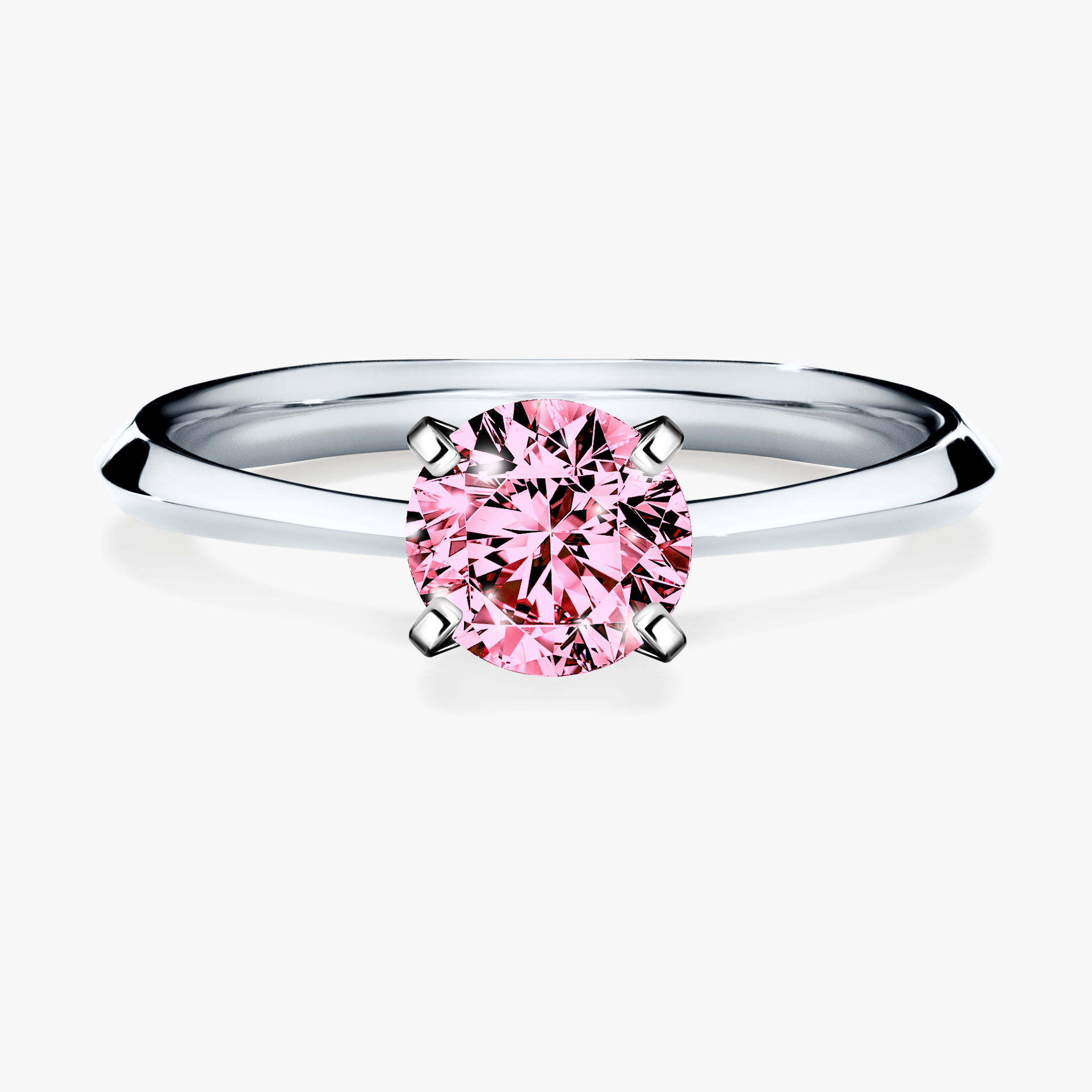 Pierścionek zaręczynowy My Angel z białego złota z różowym diamentem 1,00ct