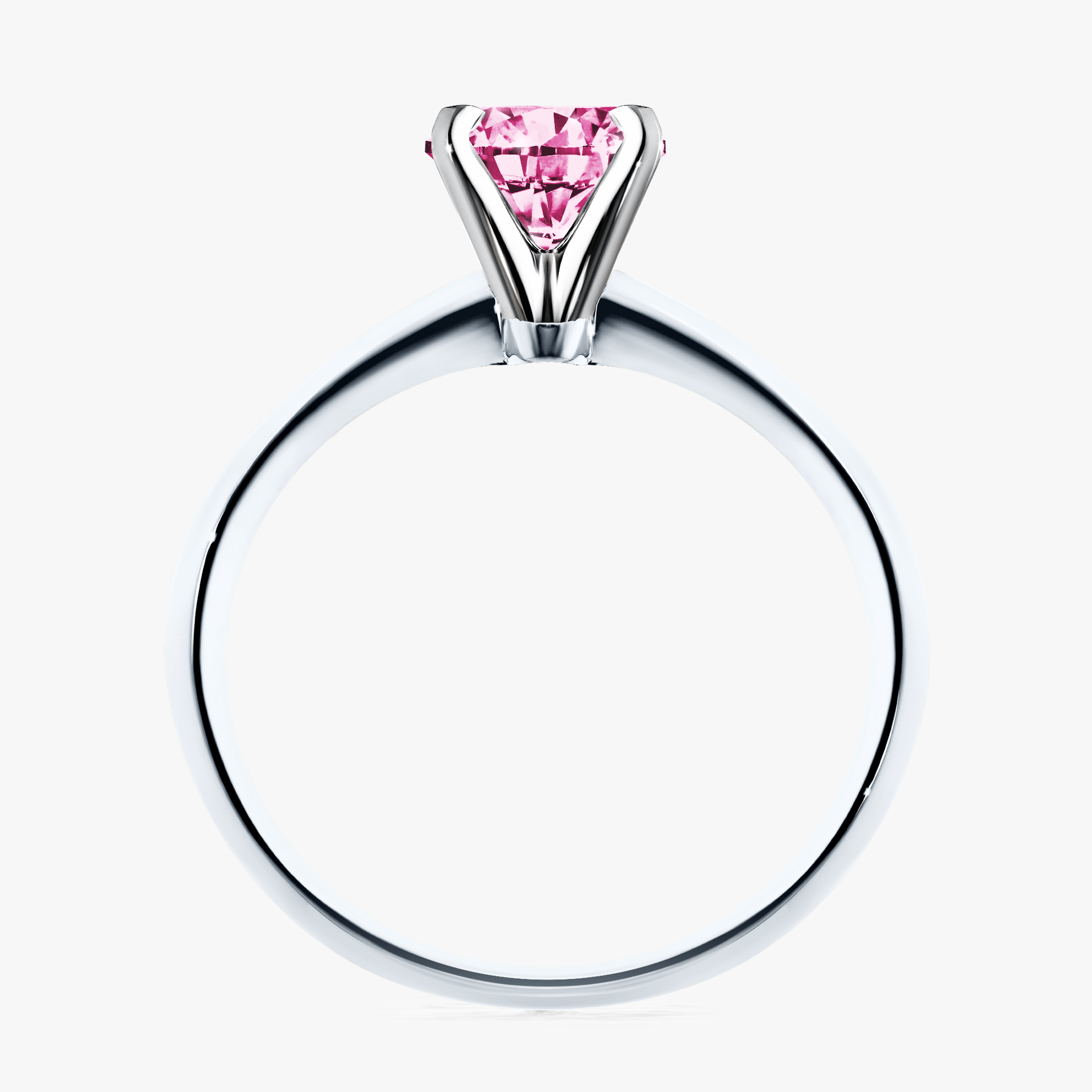 Pierścionek zaręczynowy My Angel z białego złota z różowym diamentem 1,00ct