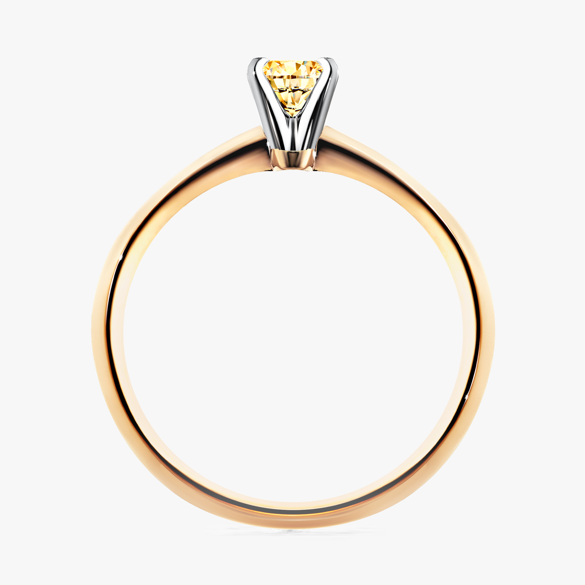 Pierścionek zaręczynowy My Angel z żółtego złota z żółtym diamentem 0,17ct