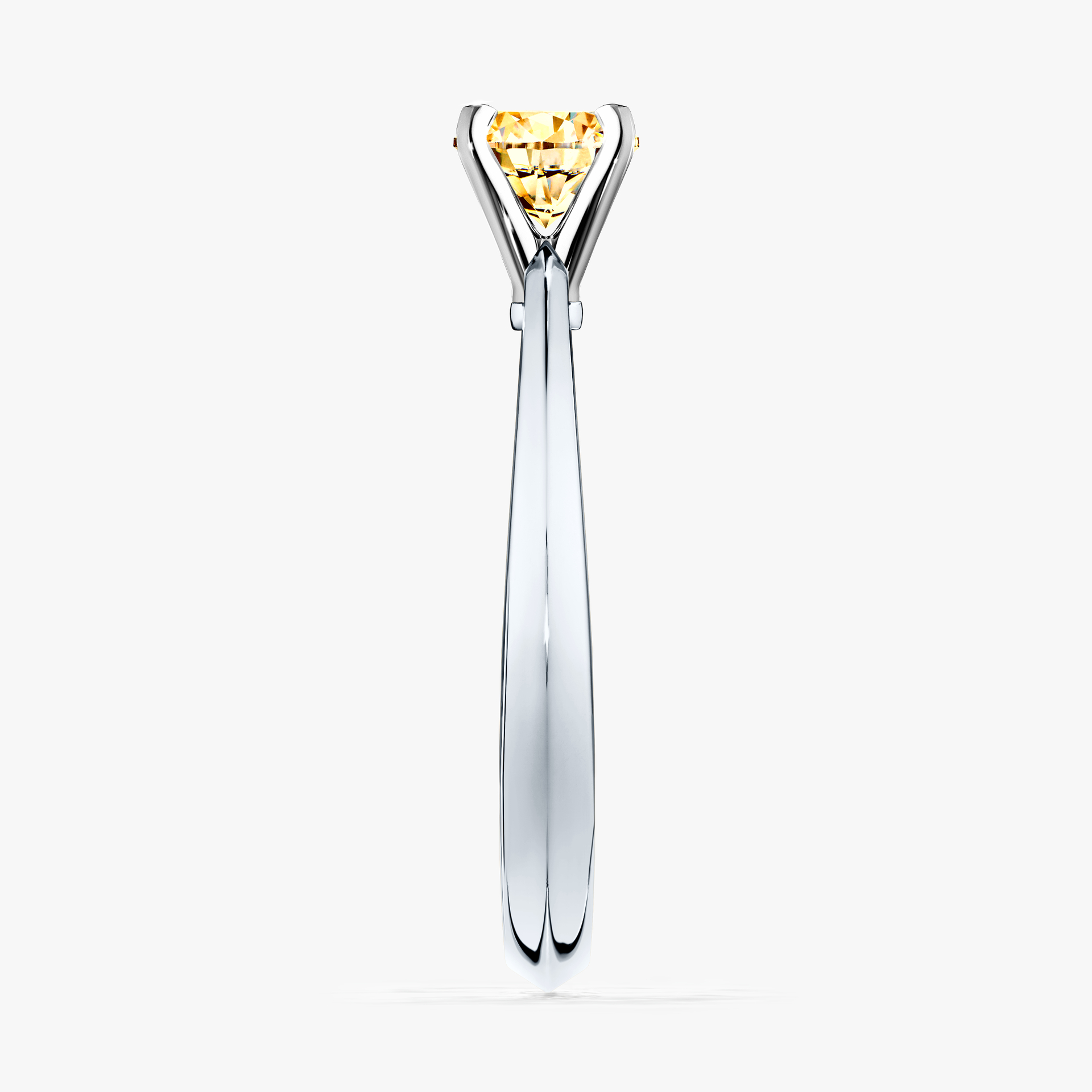 Pierścionek zaręczynowy My Angel z białego złota z żółtym diamentem 0,25ct