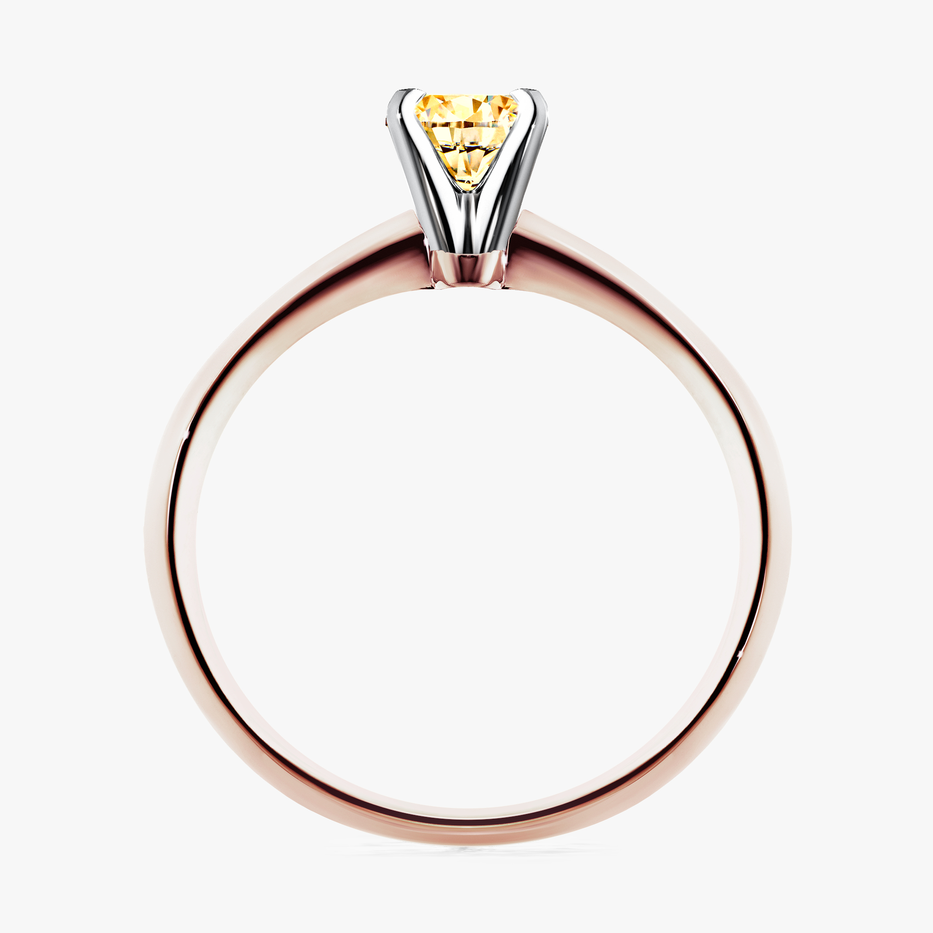 Pierścionek zaręczynowy My Angel z różowego złota z żółtym diamentem 0,25ct