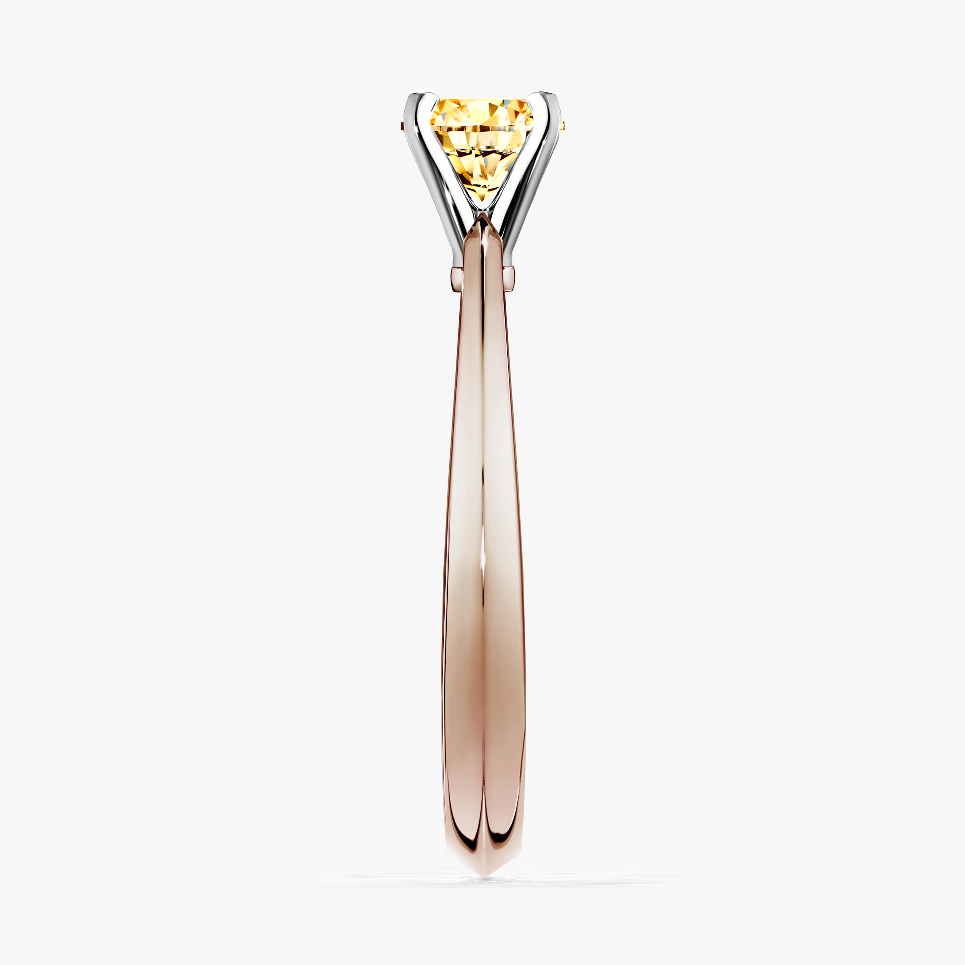 Pierścionek zaręczynowy My Angel z różowego złota z żółtym diamentem 0,25ct