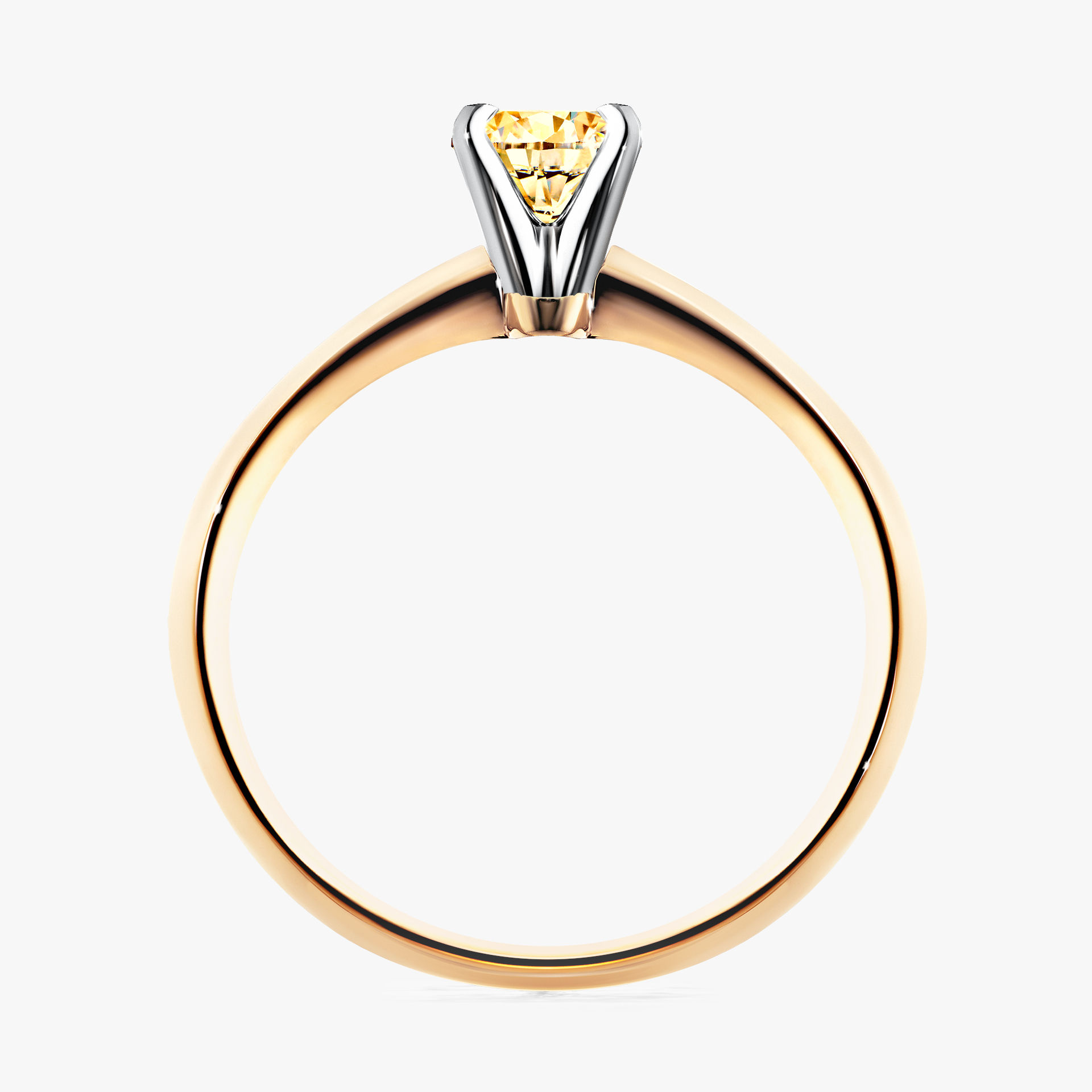 Pierścionek zaręczynowy My Angel z żółtego złota z żółtym diamentem 0,25ct