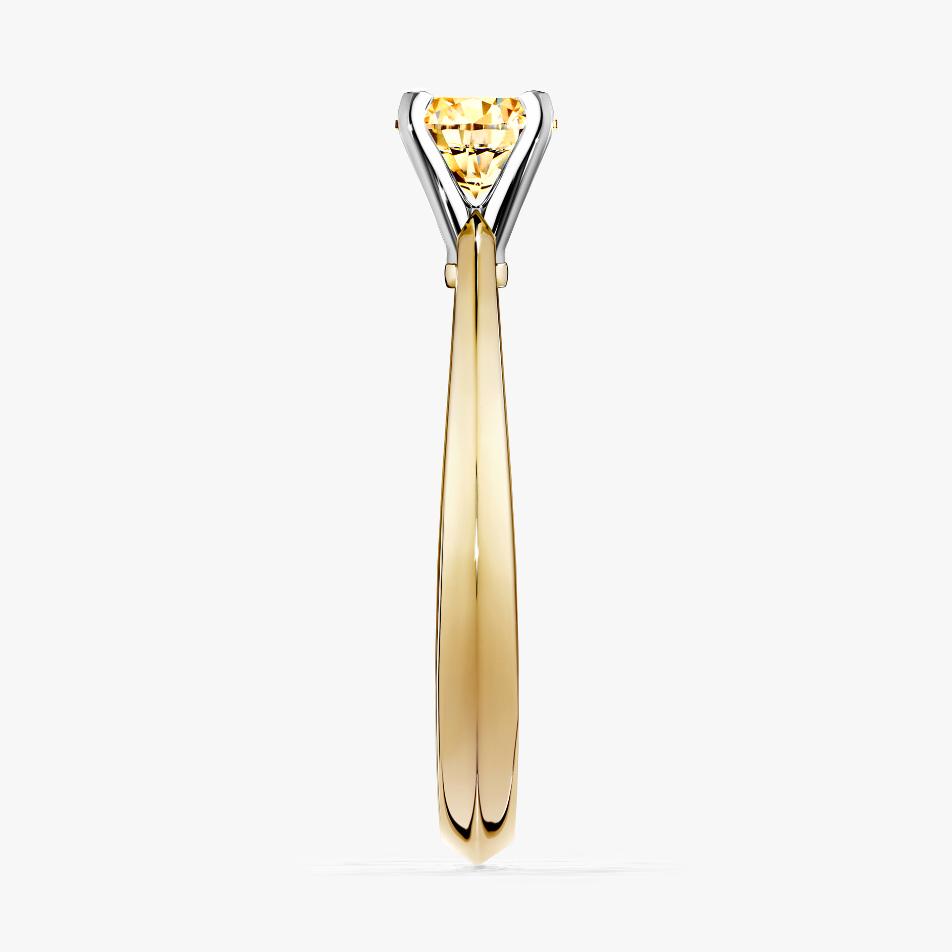 Pierścionek zaręczynowy My Angel z żółtego złota z żółtym diamentem 0,25ct