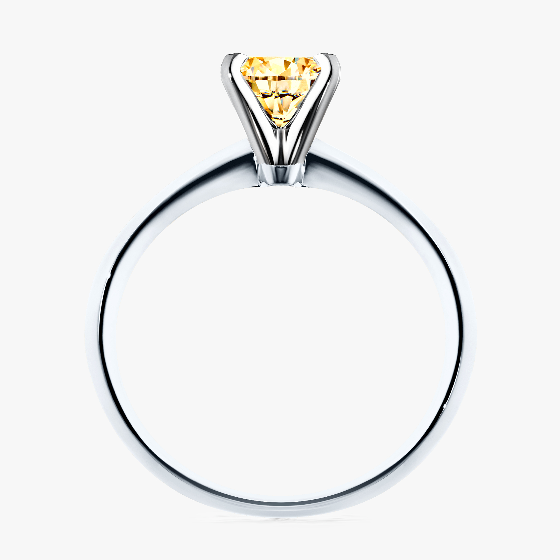 Pierścionek zaręczynowy My Angel z białego złota z żółtym diamentem 0,50ct