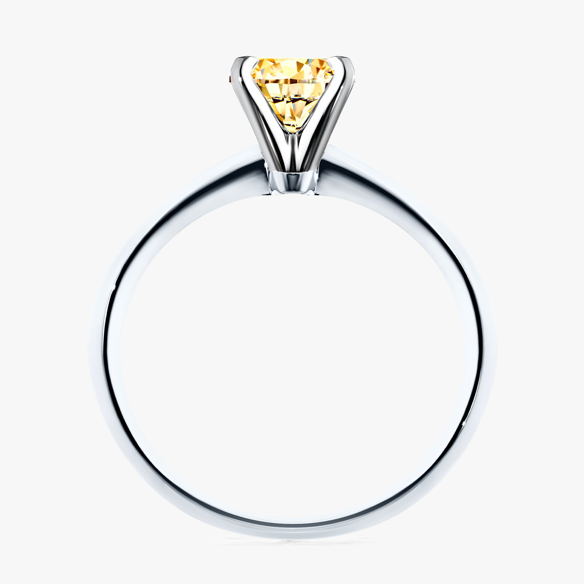 Pierścionek zaręczynowy My Angel z białego złota z żółtym diamentem 0,80ct