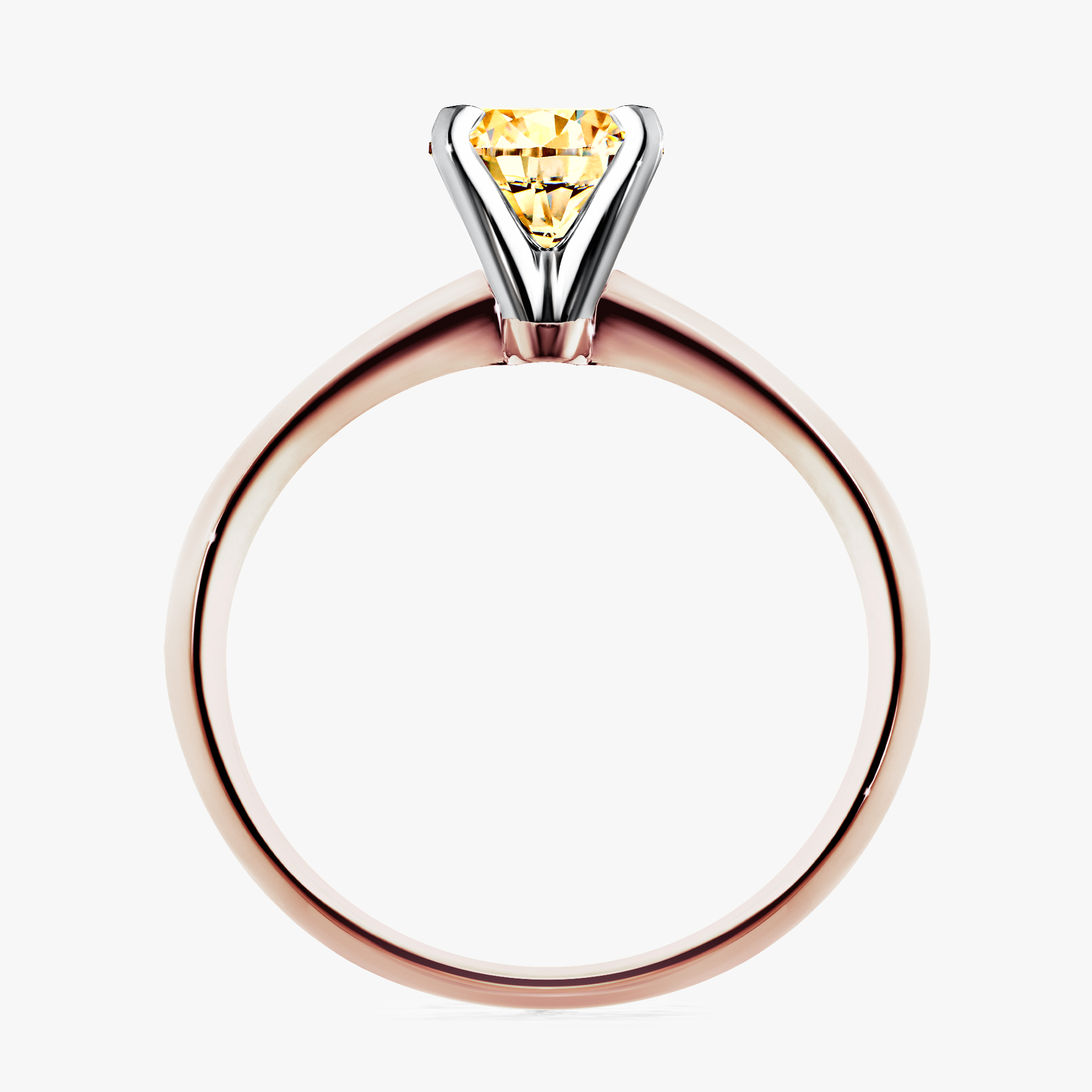 Pierścionek zaręczynowy My Angel z różowego złota z żółtym diamentem 0,80ct