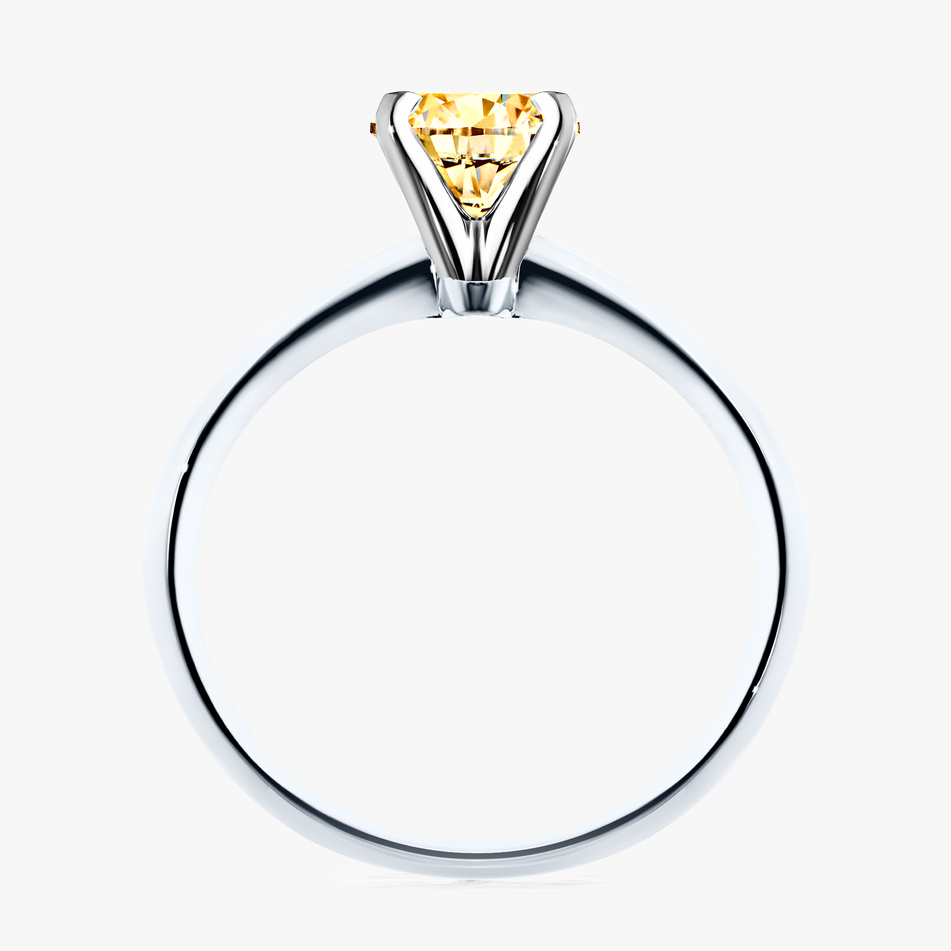 Pierścionek zaręczynowy My Angel z białego złota z żółtym diamentem 1,00ct