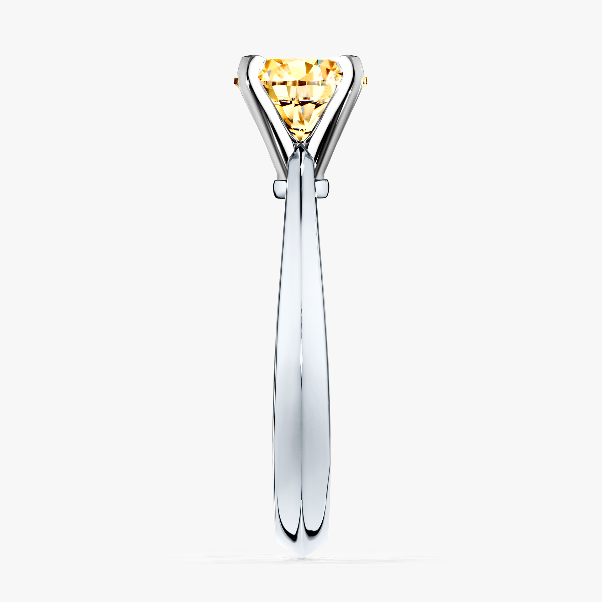 Pierścionek zaręczynowy My Angel z białego złota z żółtym diamentem 1,00ct