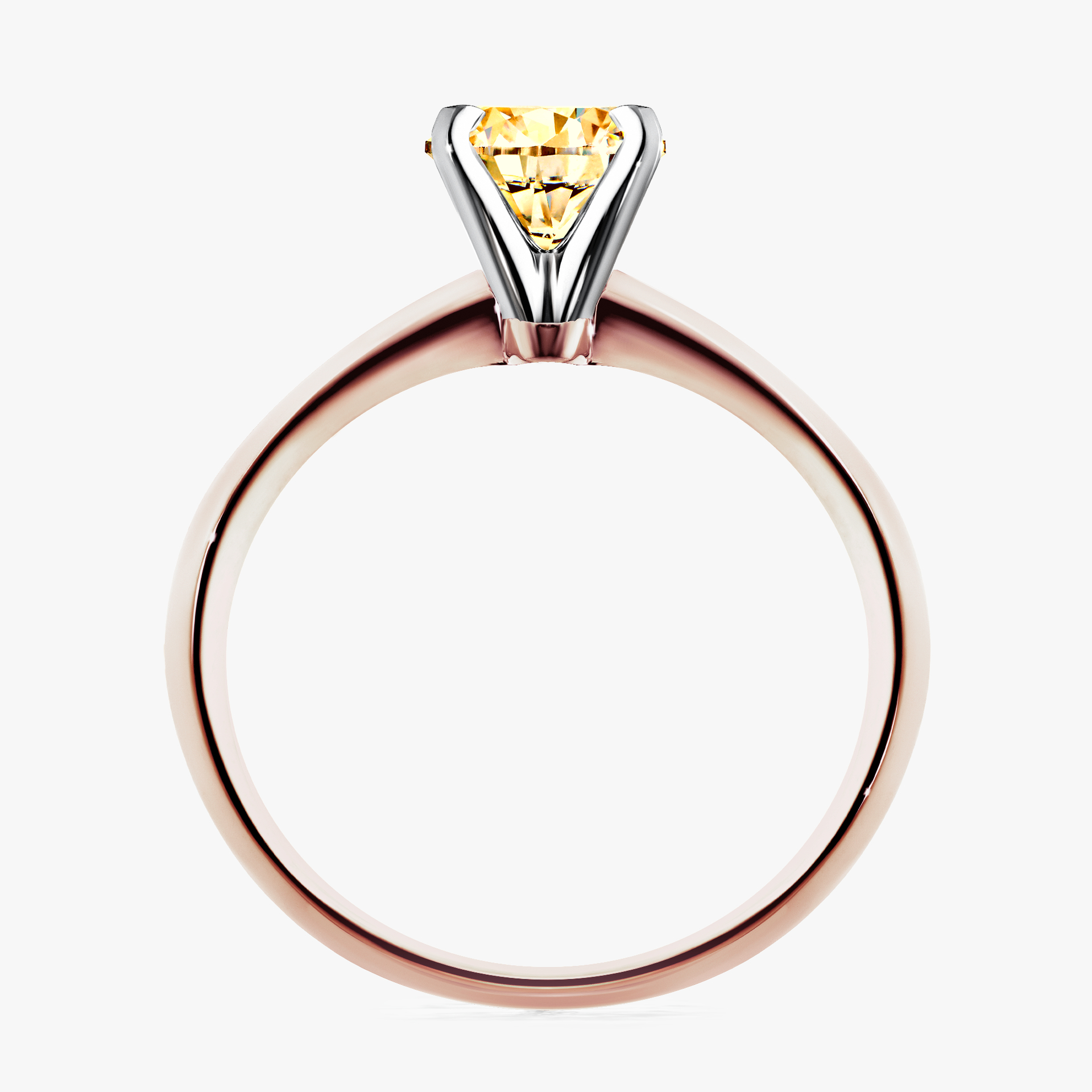 Pierścionek zaręczynowy My Angel z różowego złota z żółtym diamentem 1,00ct