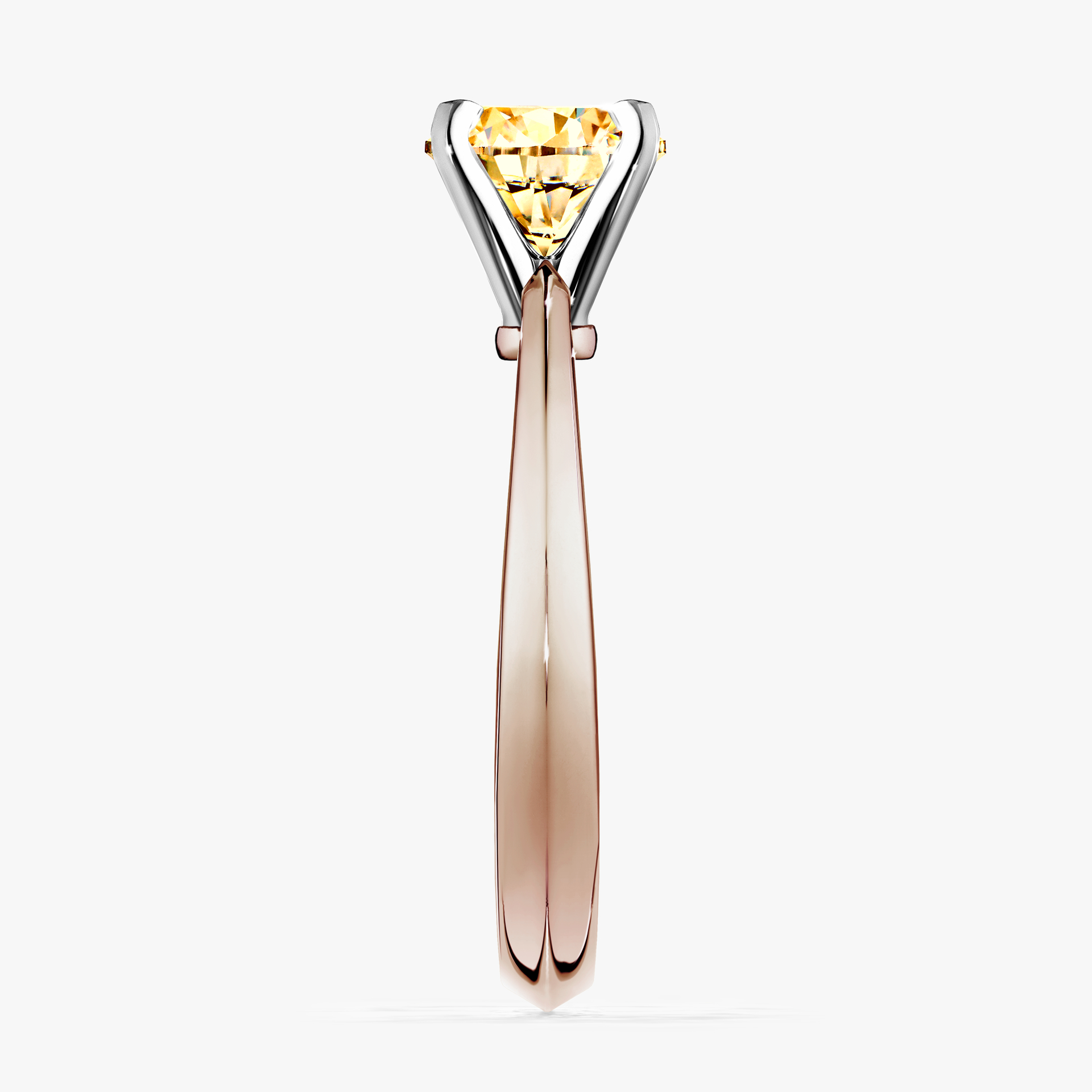 Pierścionek zaręczynowy My Angel z różowego złota z żółtym diamentem 1,00ct