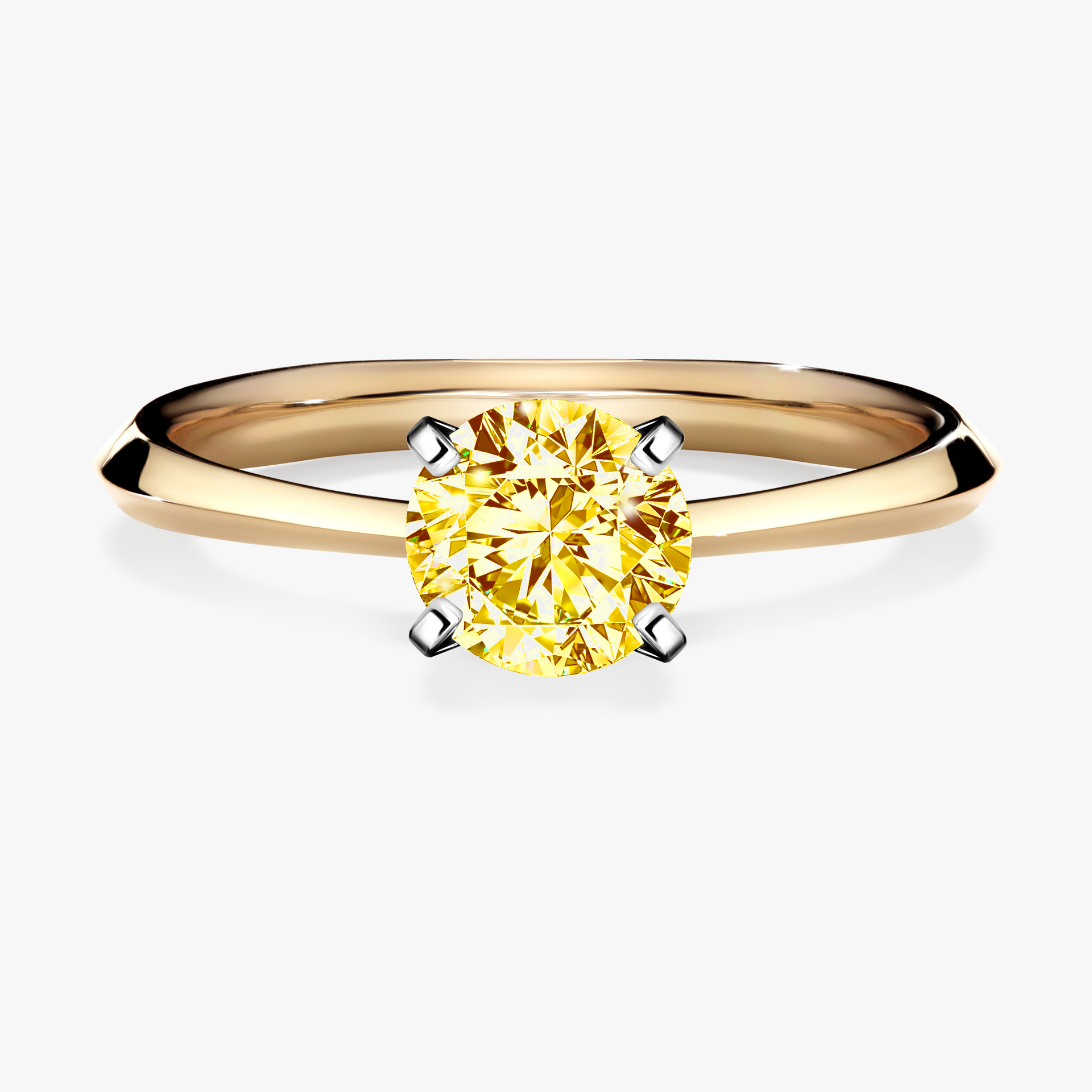 Pierścionek zaręczynowy My Angel z żółtego złota z żółtym diamentem 1,00ct