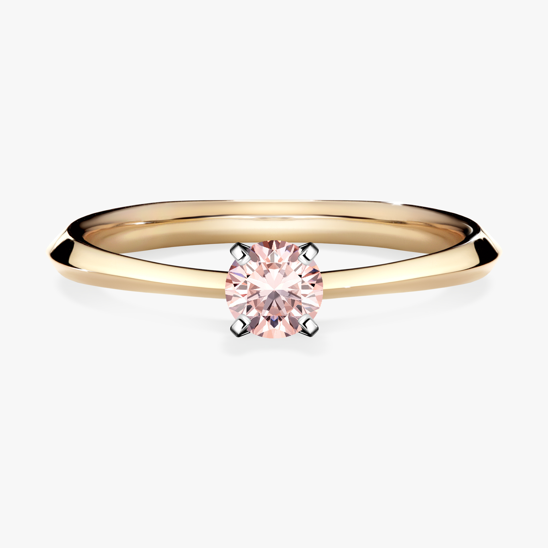 Pierścionek zaręczynowy My Angel z żółtego złota z morganitem 0,25ct