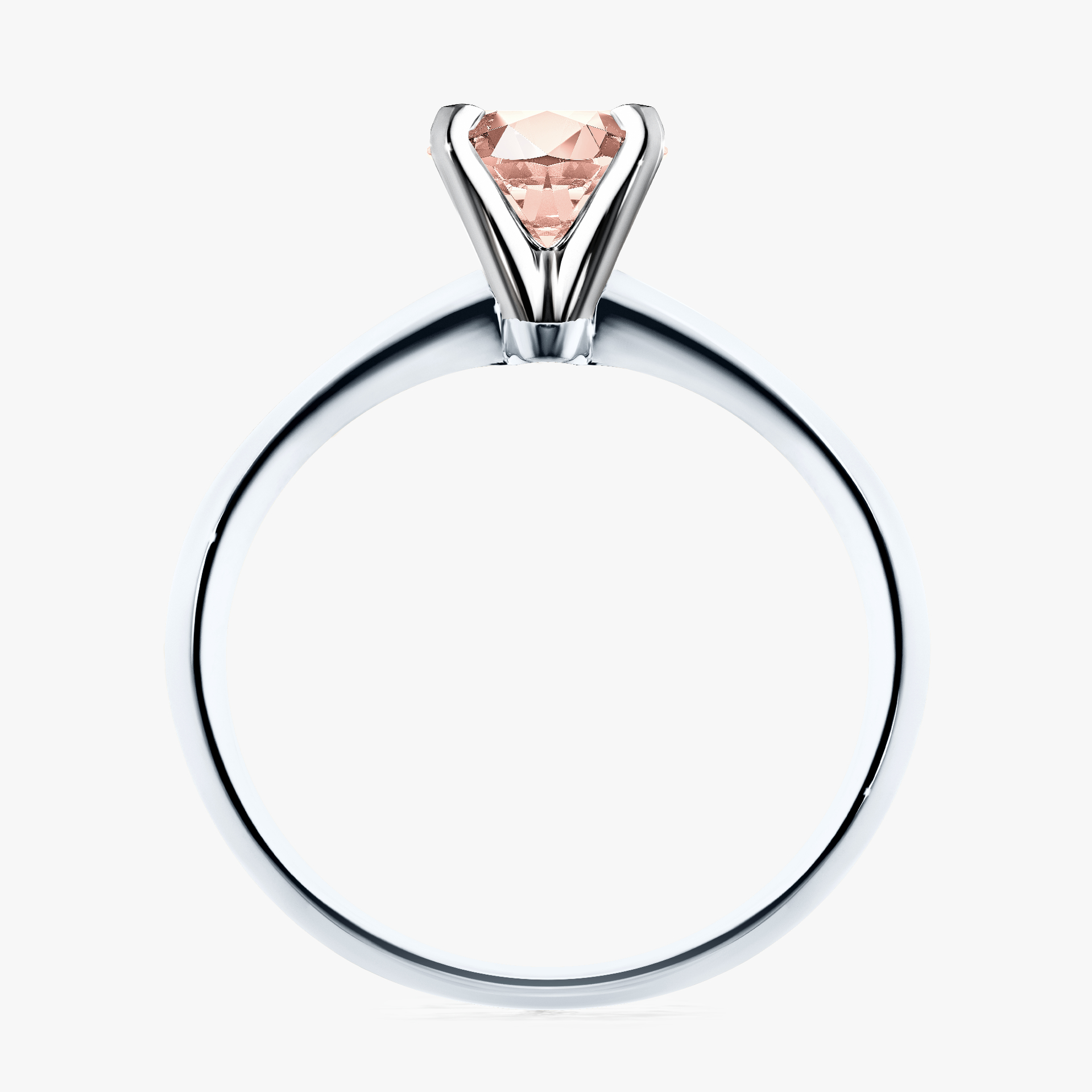 Pierścionek zaręczynowy My Angel z białego złota z morganitem 0,50ct