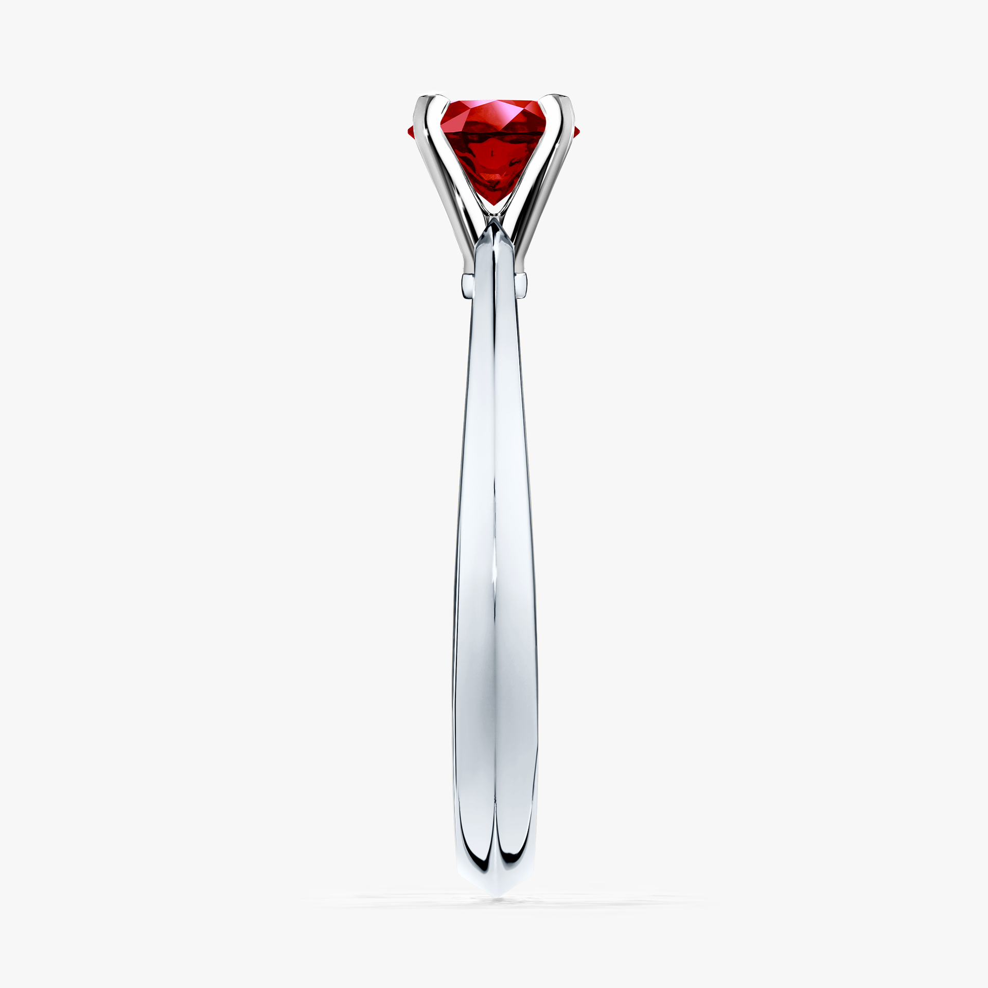 Pierścionek zaręczynowy My Angel z białego złota z rubinem 0,25ct
