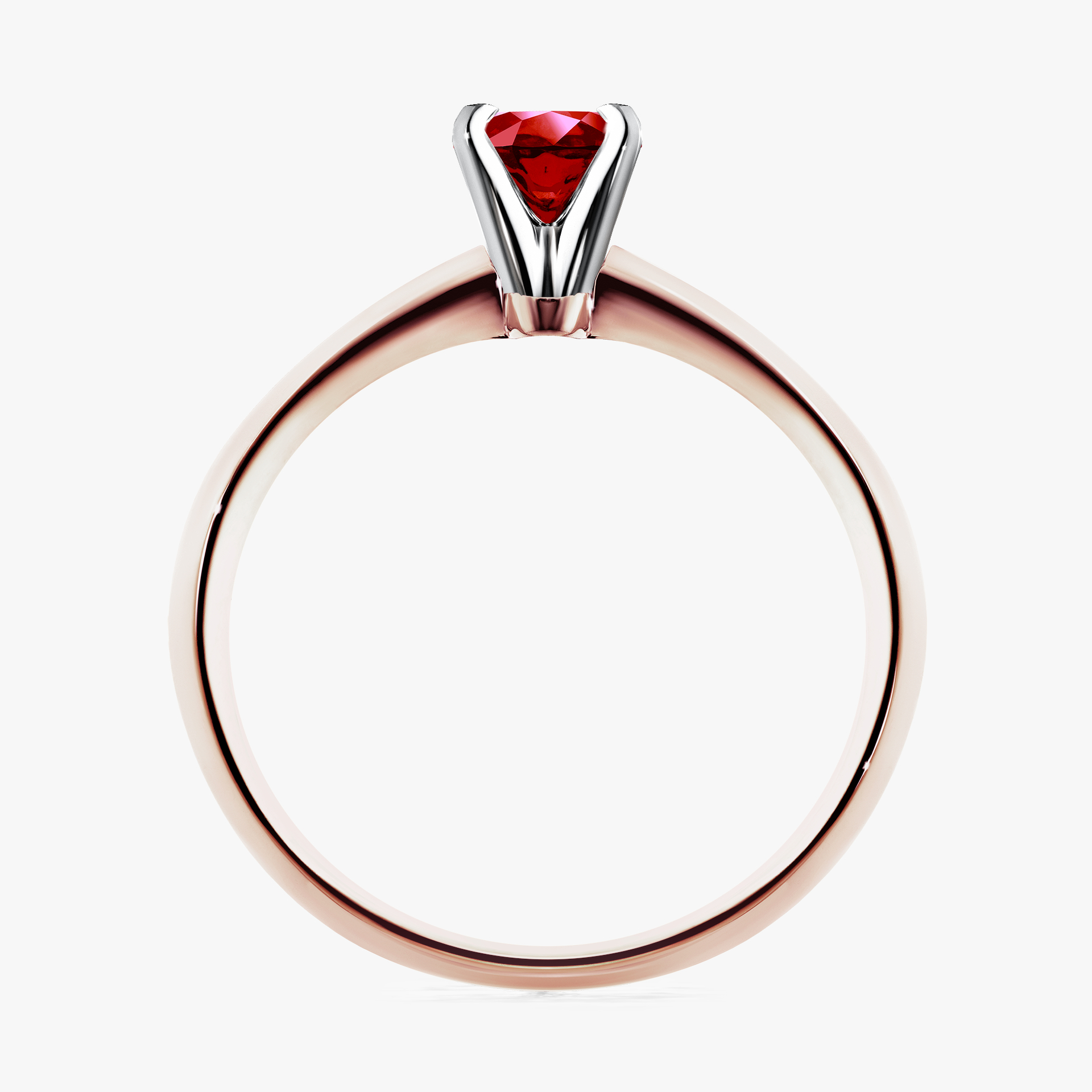 Pierścionek zaręczynowy My Angel z różowego złota z rubinem 0,25ct