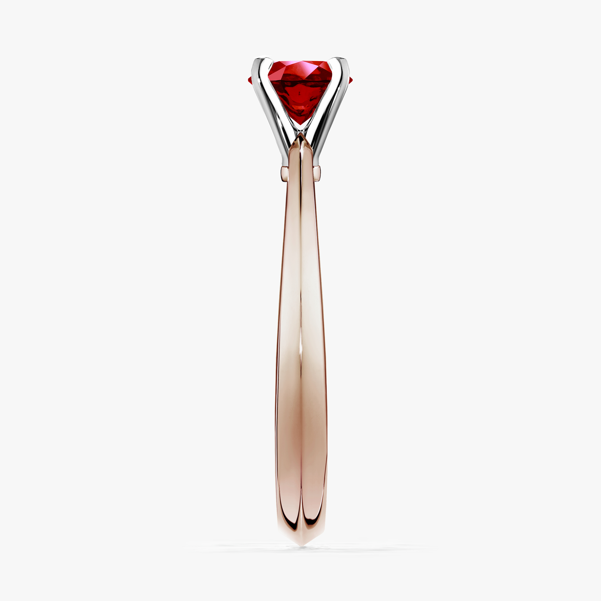 Pierścionek zaręczynowy My Angel z różowego złota z rubinem 0,25ct