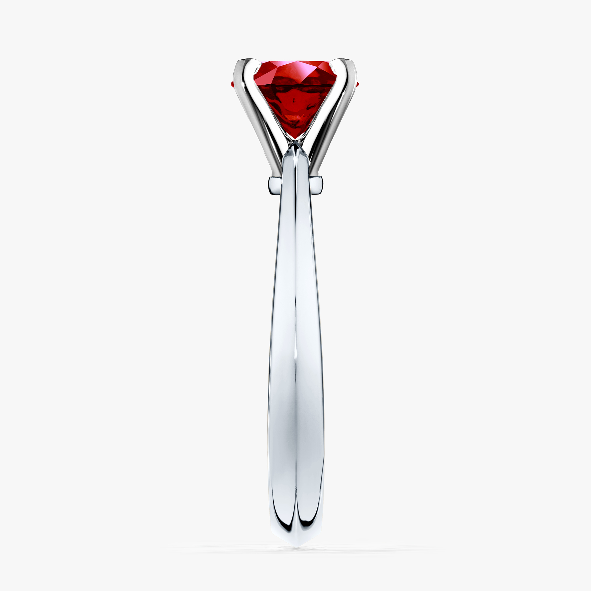 Pierścionek zaręczynowy My Angel z białego złota z rubinem 0,50ct
