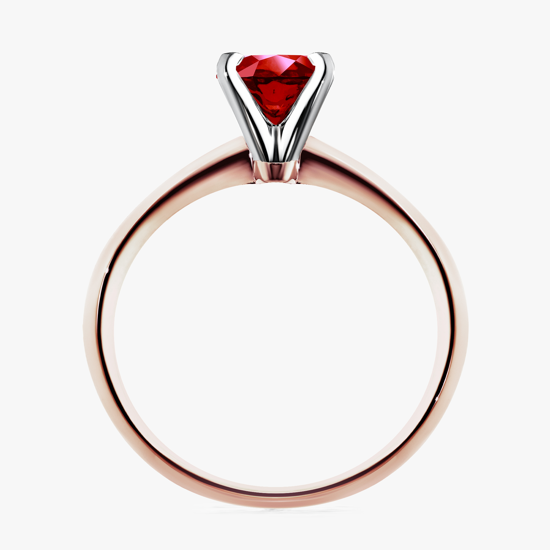 Pierścionek zaręczynowy My Angel z różowego złota z rubinem 0,50ct