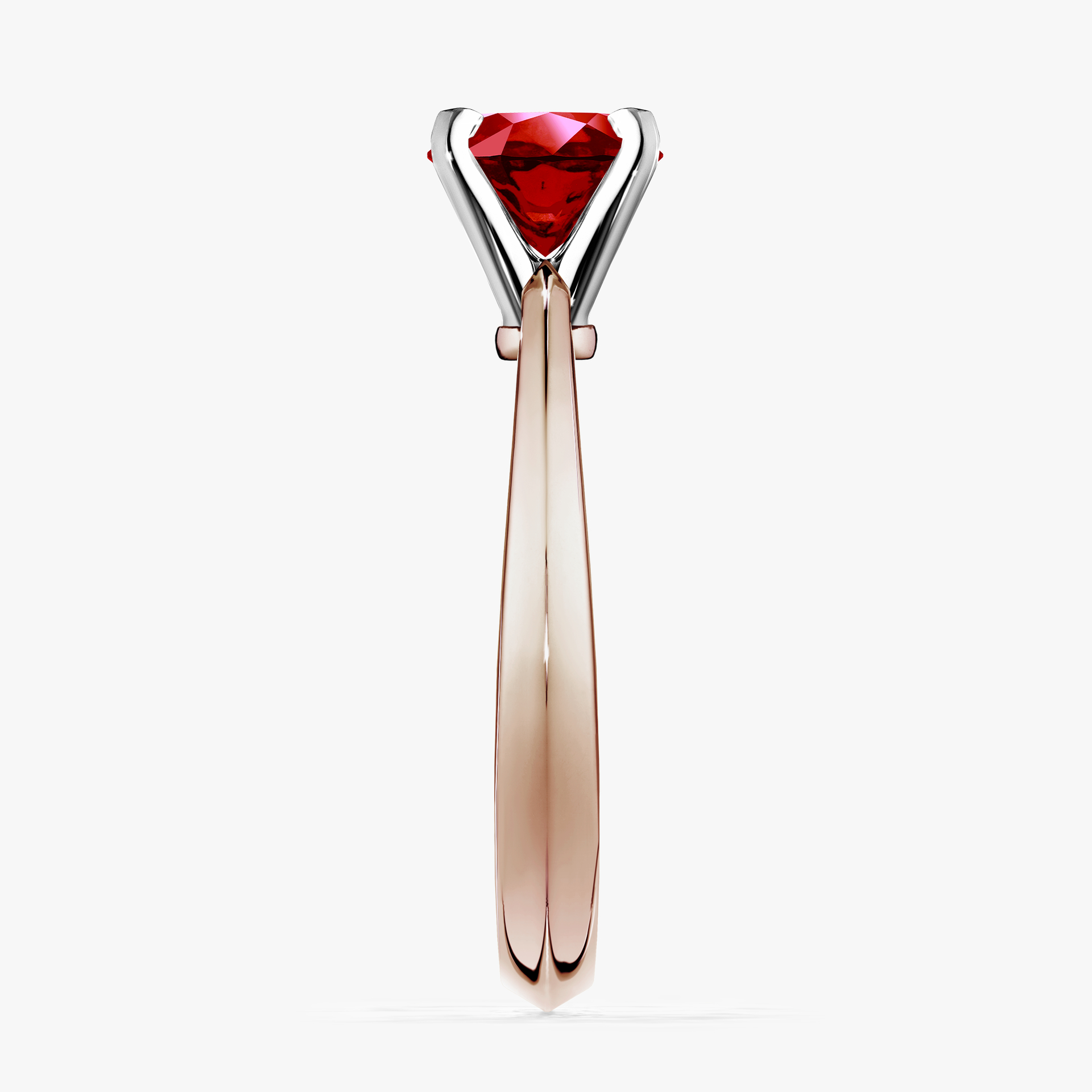 Pierścionek zaręczynowy My Angel z różowego złota z rubinem 0,50ct