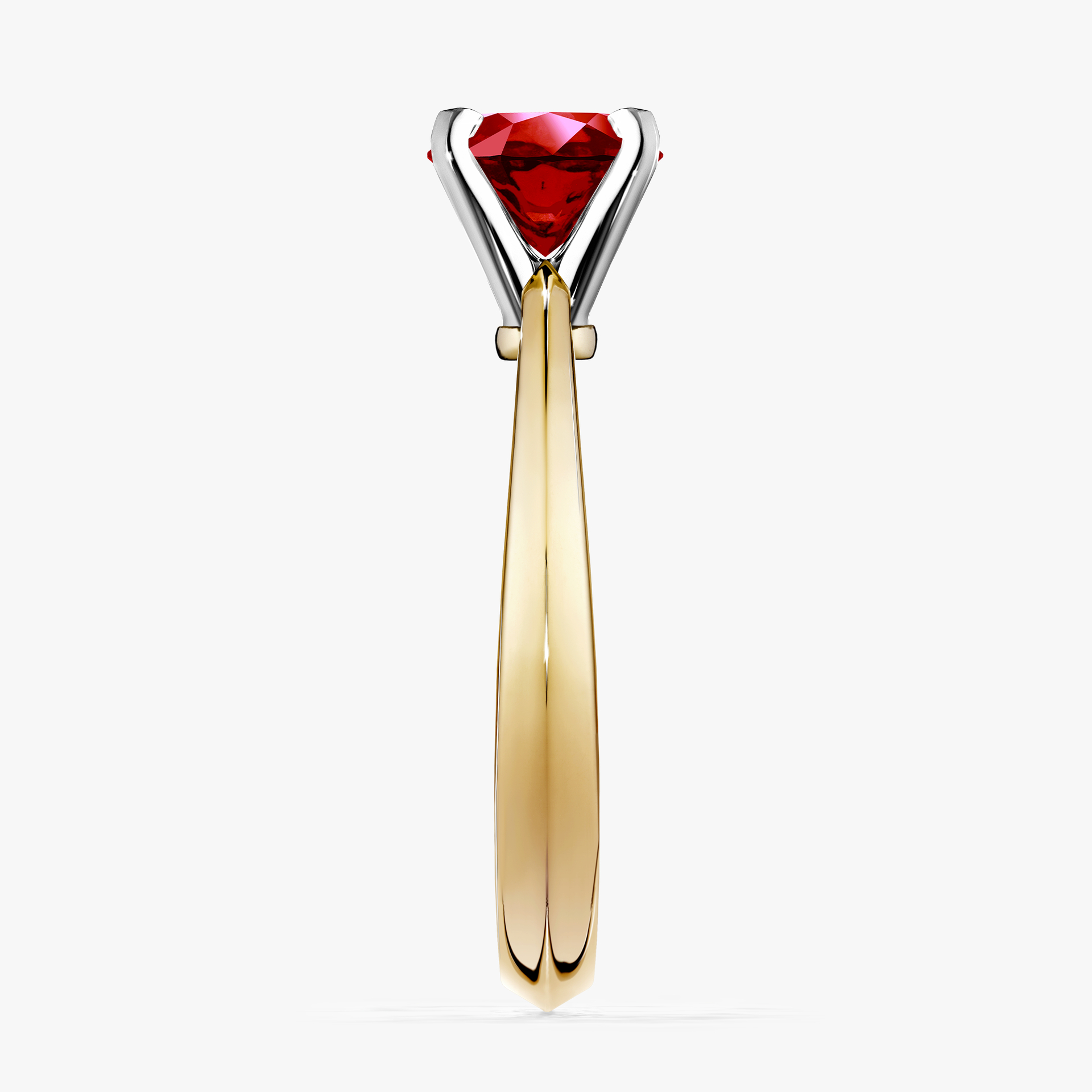 Pierścionek zaręczynowy My Angel z żółtego złota z rubinem 0,50ct