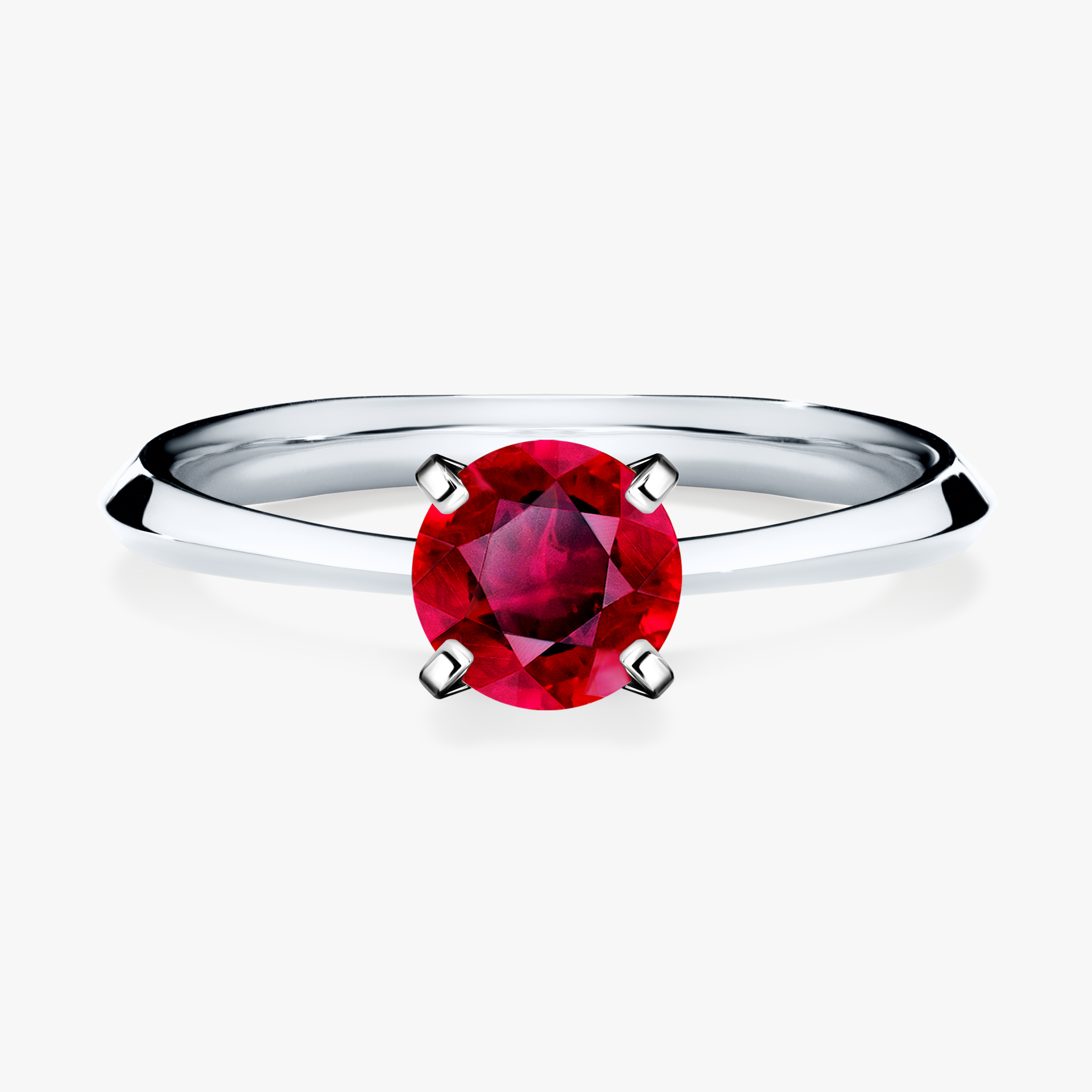Pierścionek zaręczynowy My Angel z białego złota z rubinem 0,80ct