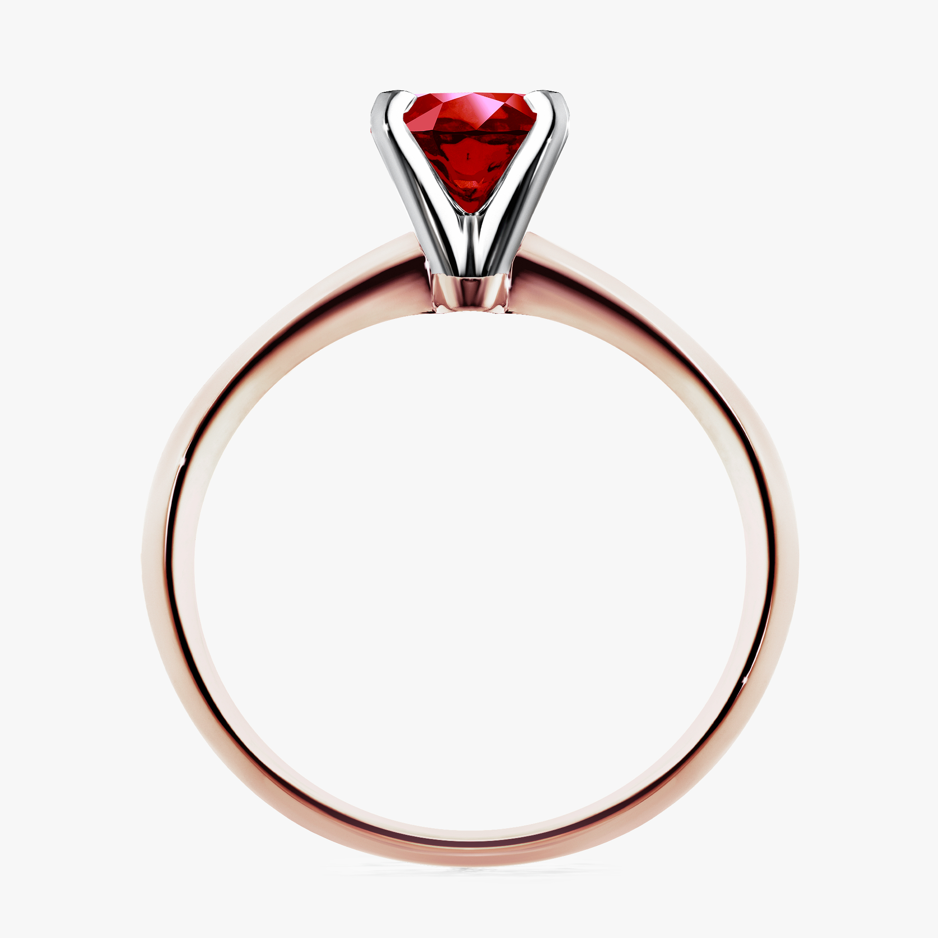 Pierścionek zaręczynowy My Angel z różowego złota z rubinem 0,80ct