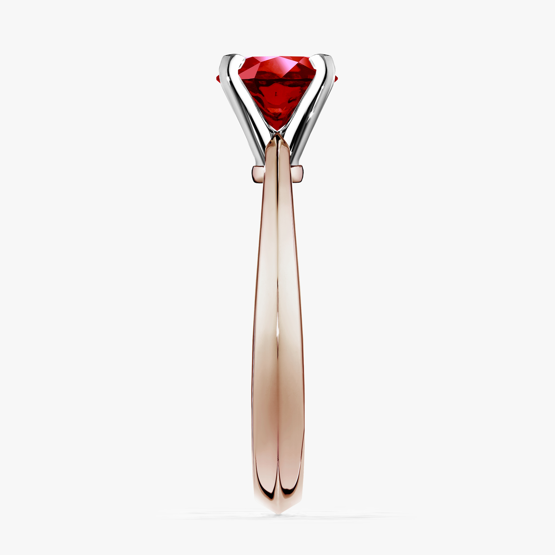 Pierścionek zaręczynowy My Angel z różowego złota z rubinem 0,80ct