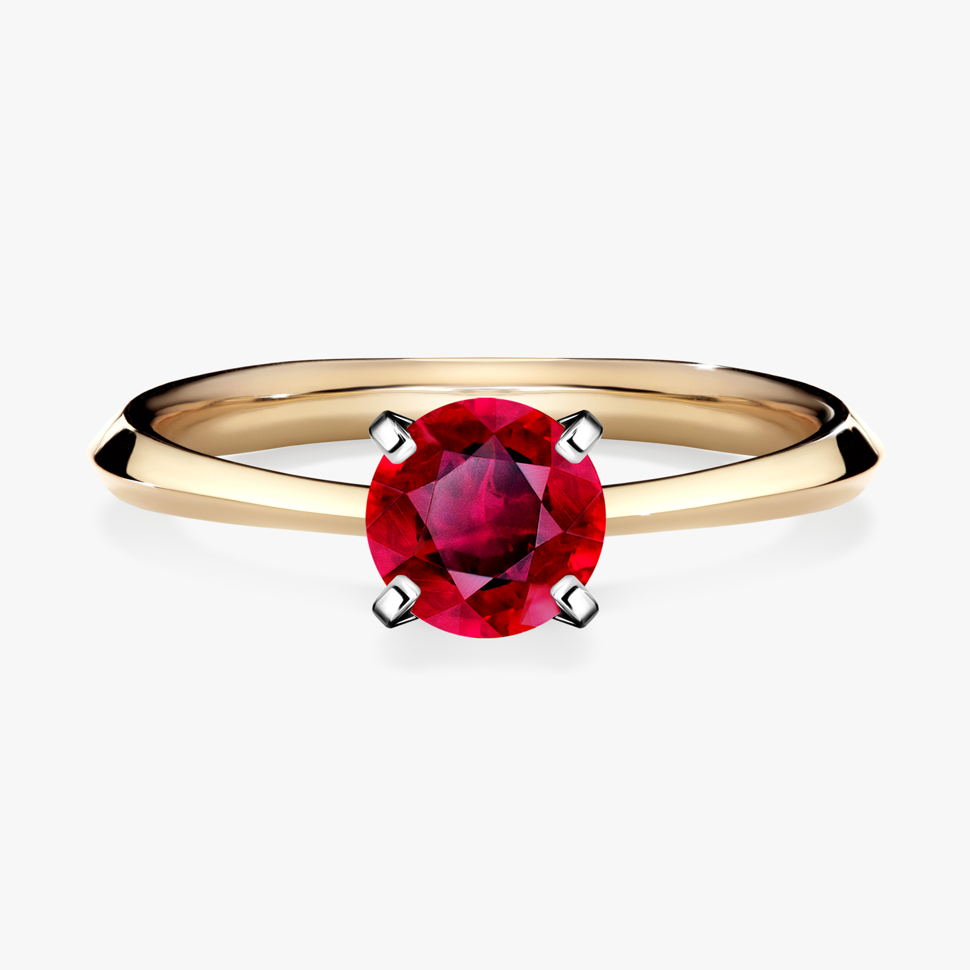 Pierścionek zaręczynowy My Angel z żółtego złota z rubinem 0,80ct